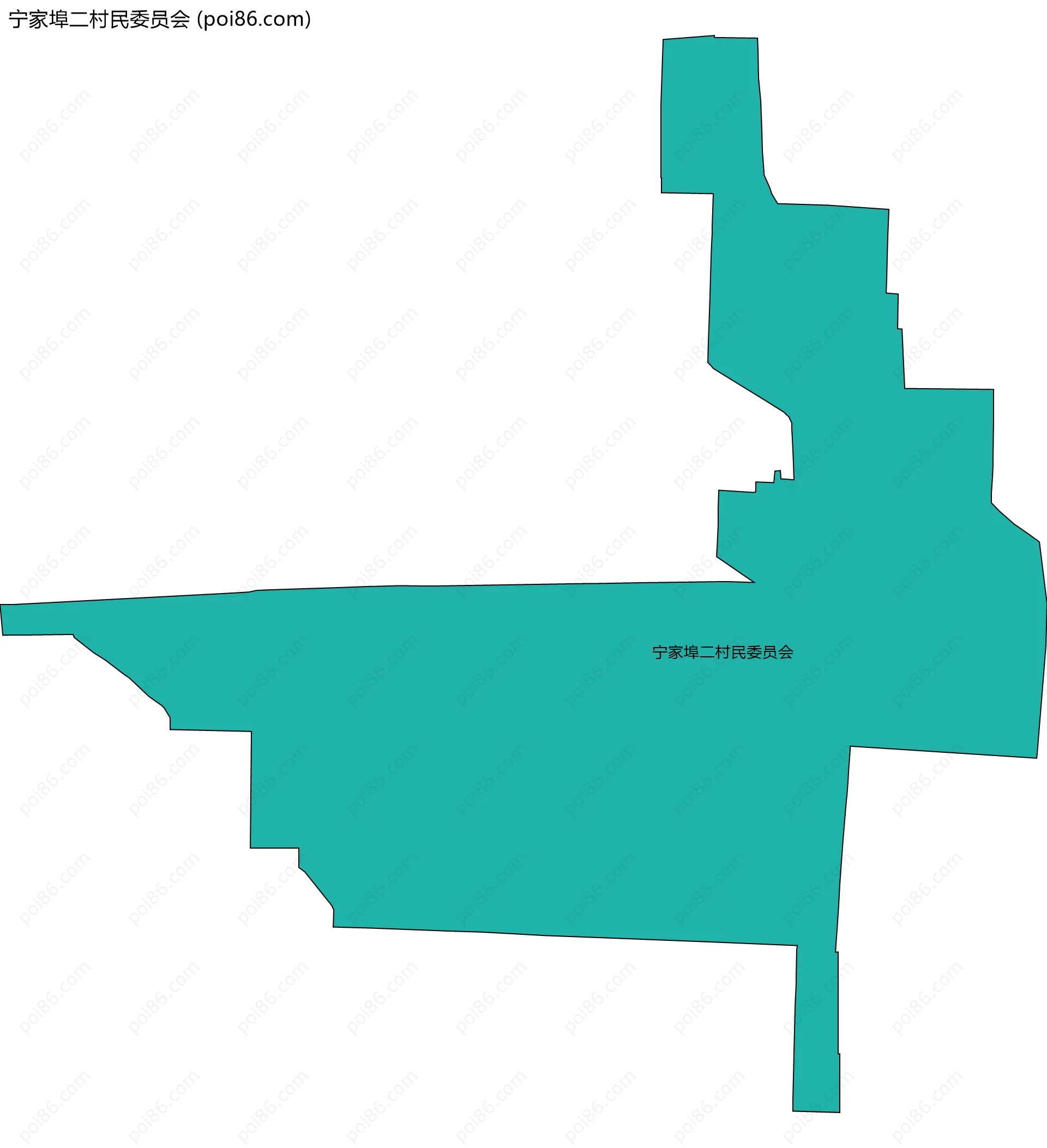 宁家埠二村民委员会边界地图