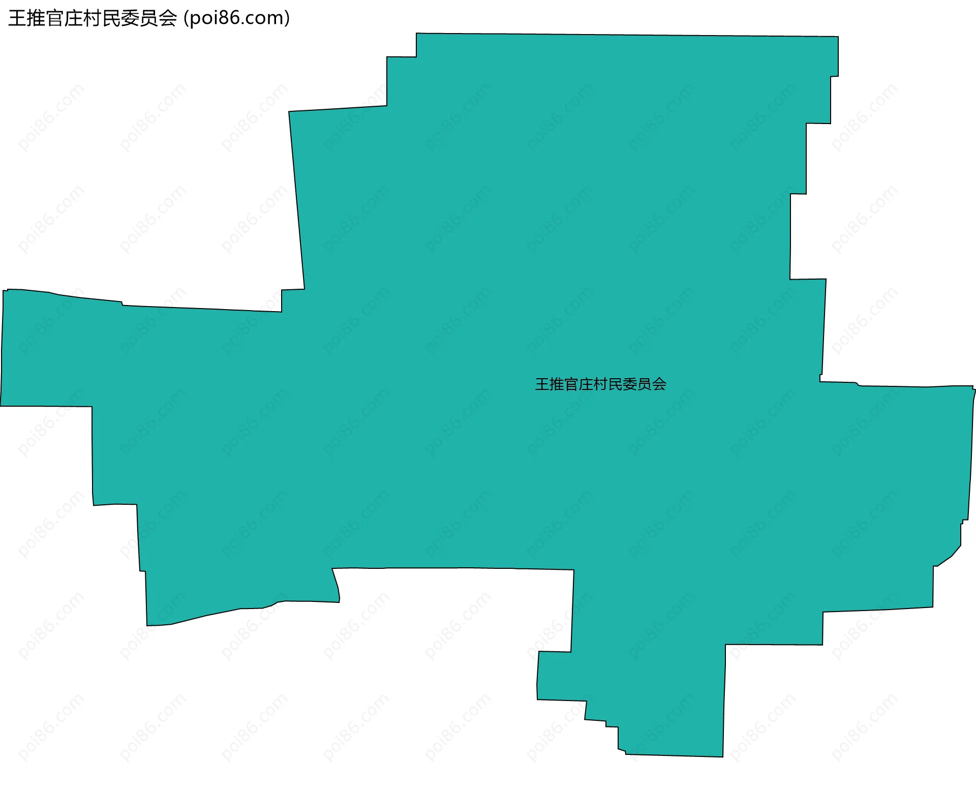 王推官庄村民委员会边界地图
