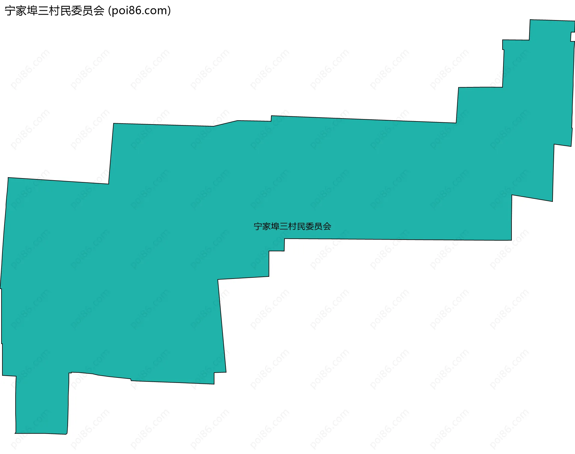 宁家埠三村民委员会边界地图