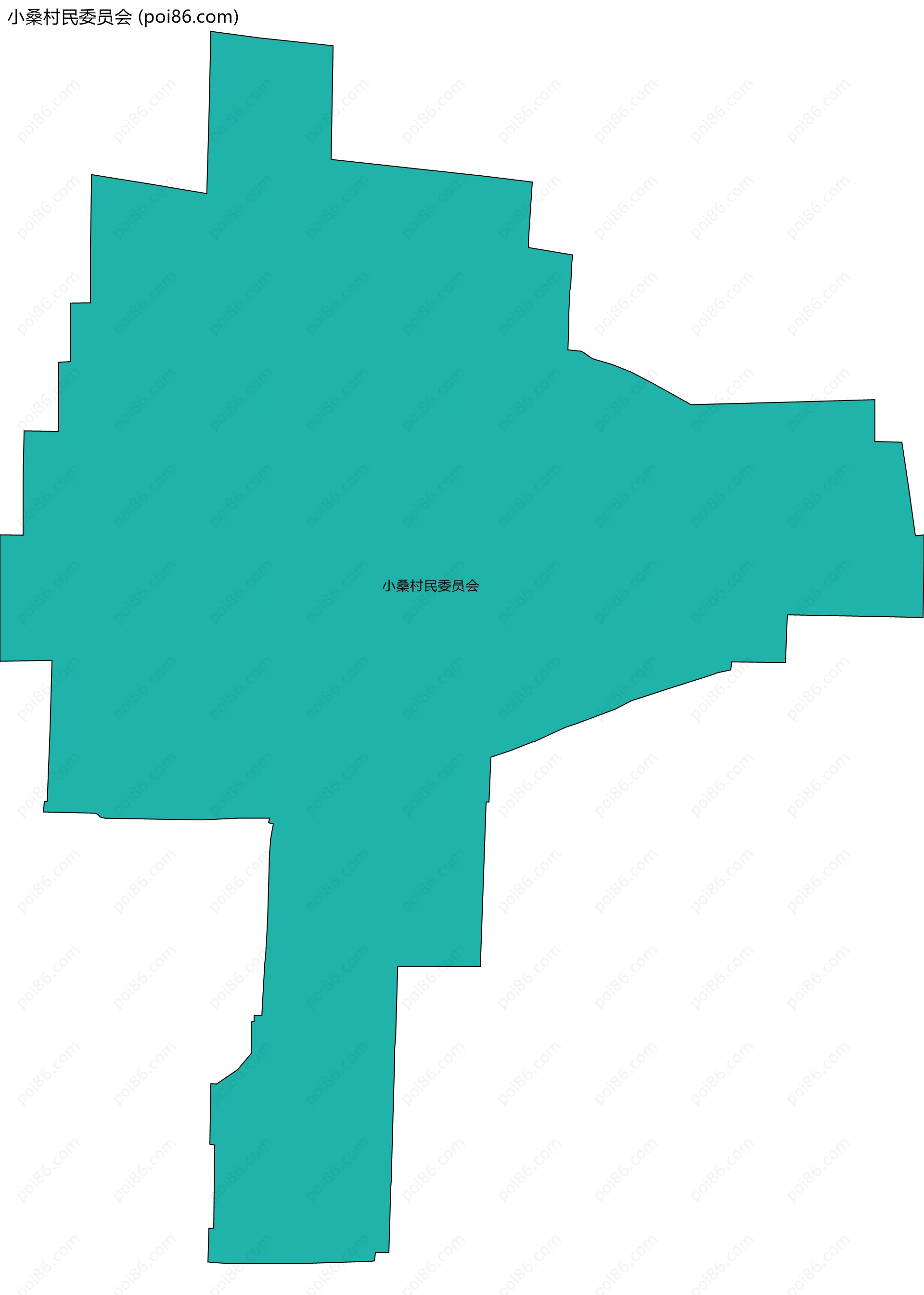 小桑村民委员会边界地图