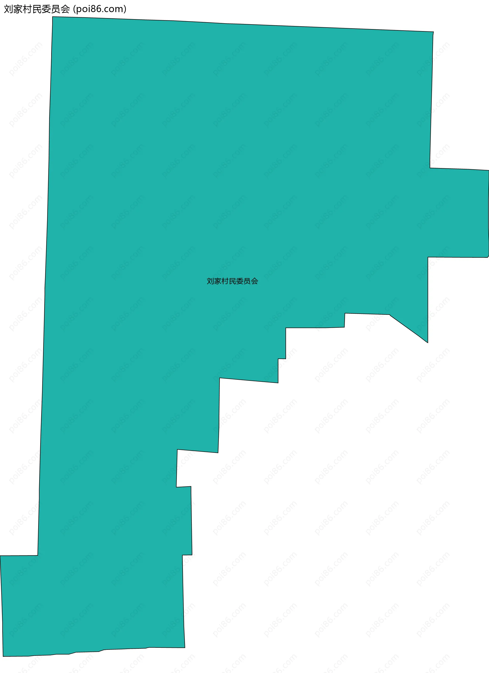 刘家村民委员会边界地图
