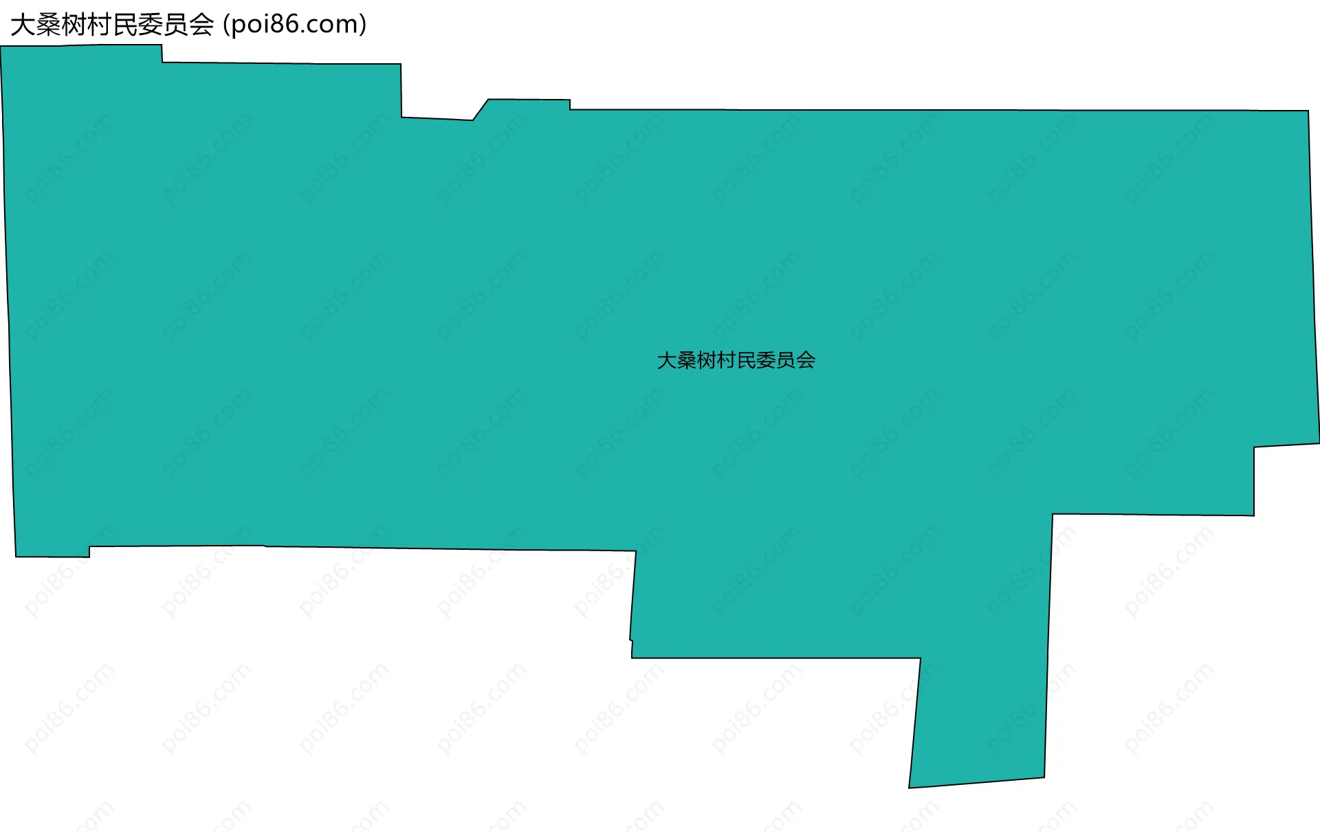 大桑树村民委员会边界地图