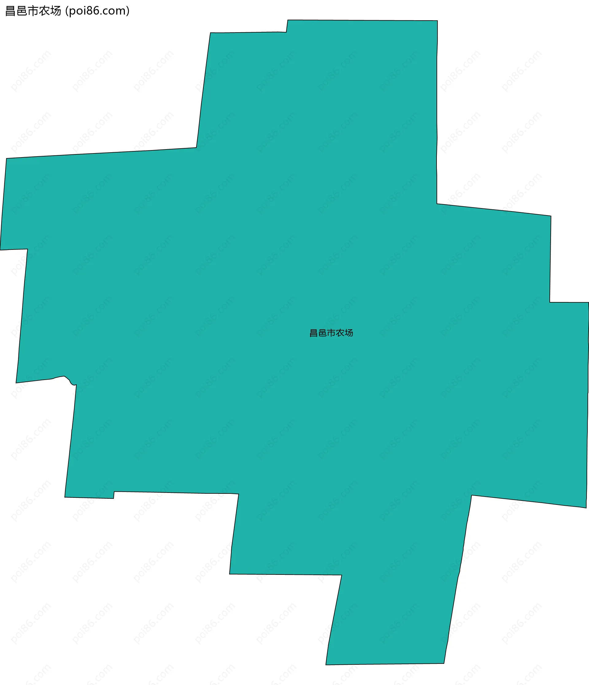 昌邑市农场边界地图