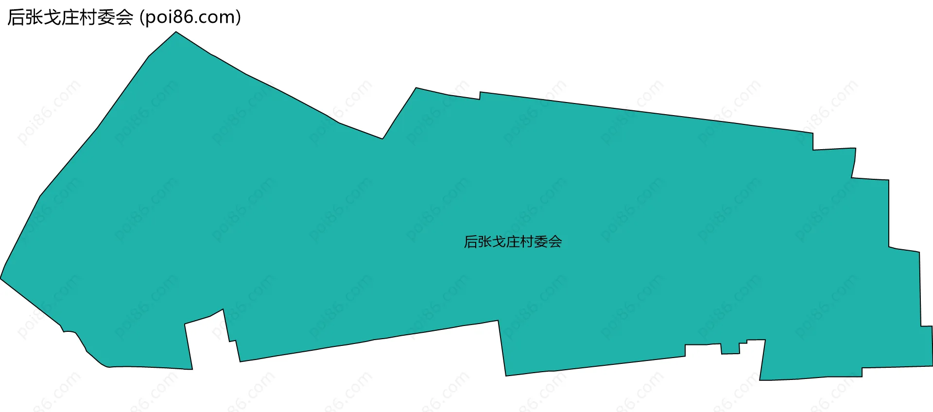 后张戈庄村委会边界地图