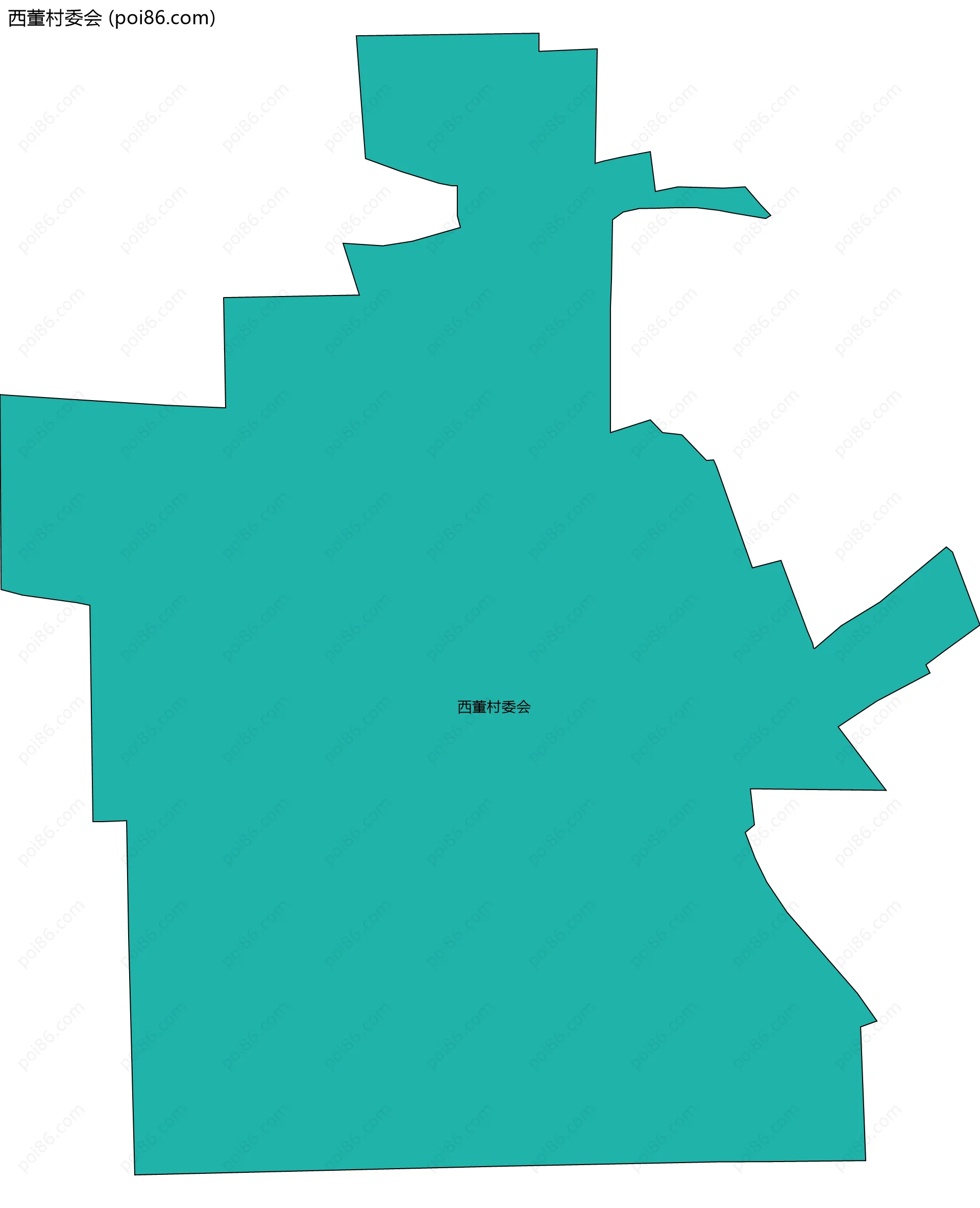 西董村委会边界地图