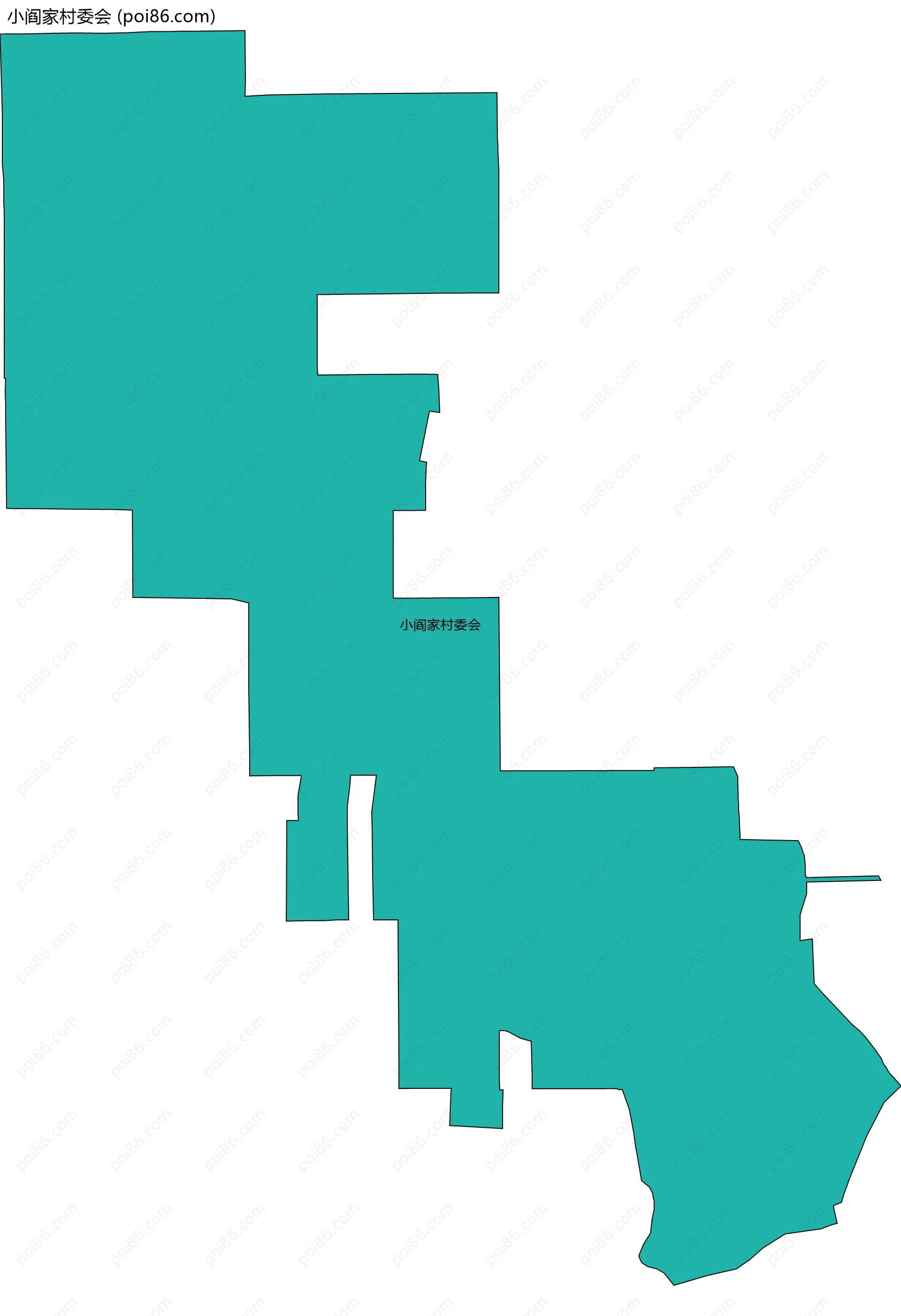 小阎家村委会边界地图