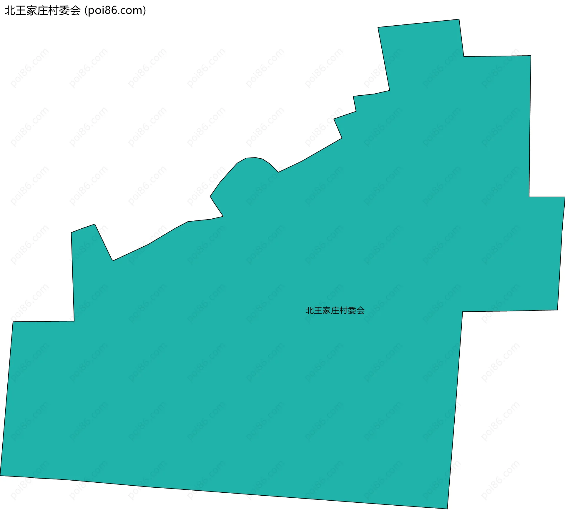 北王家庄村委会边界地图