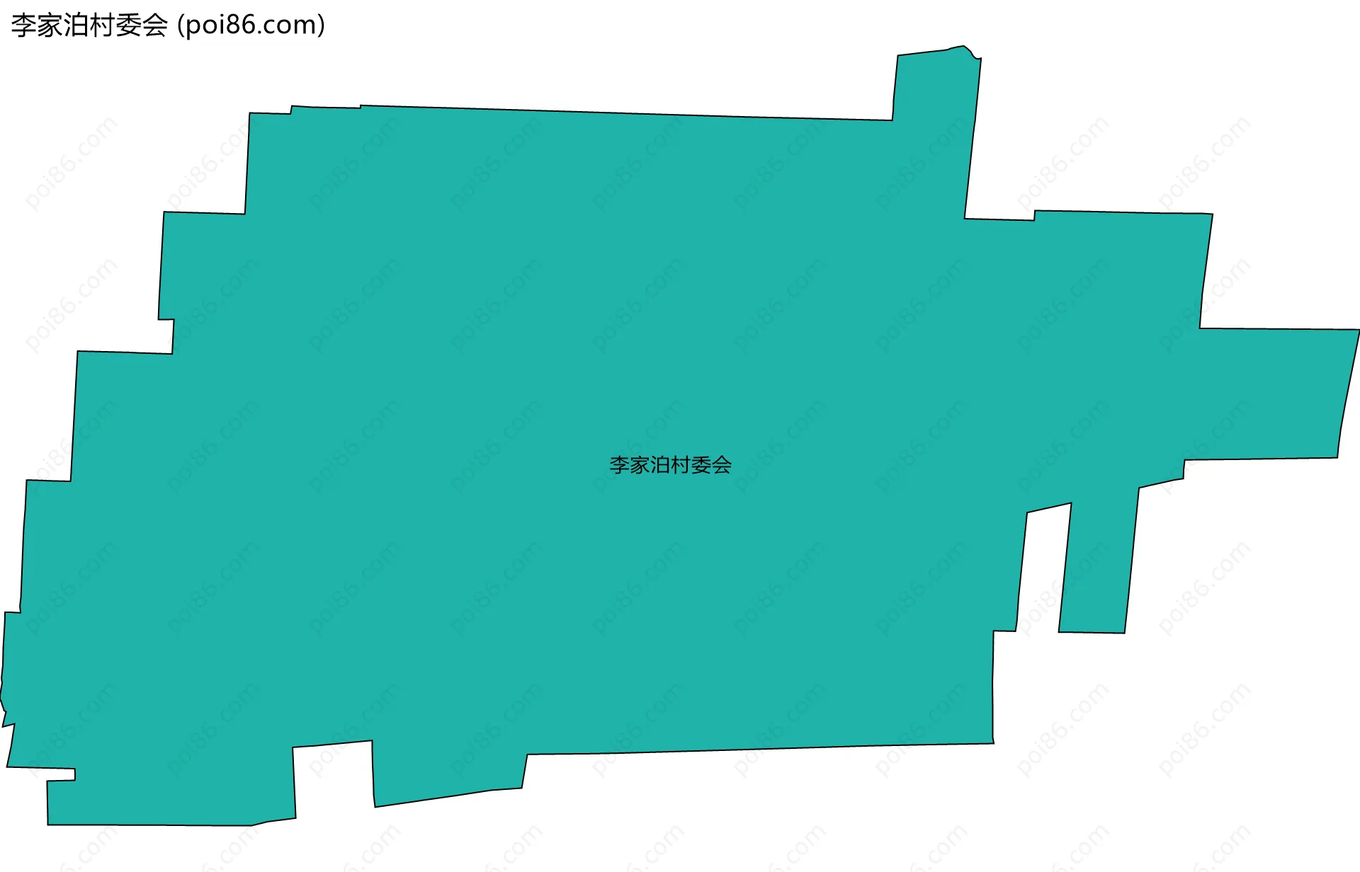 李家泊村委会边界地图