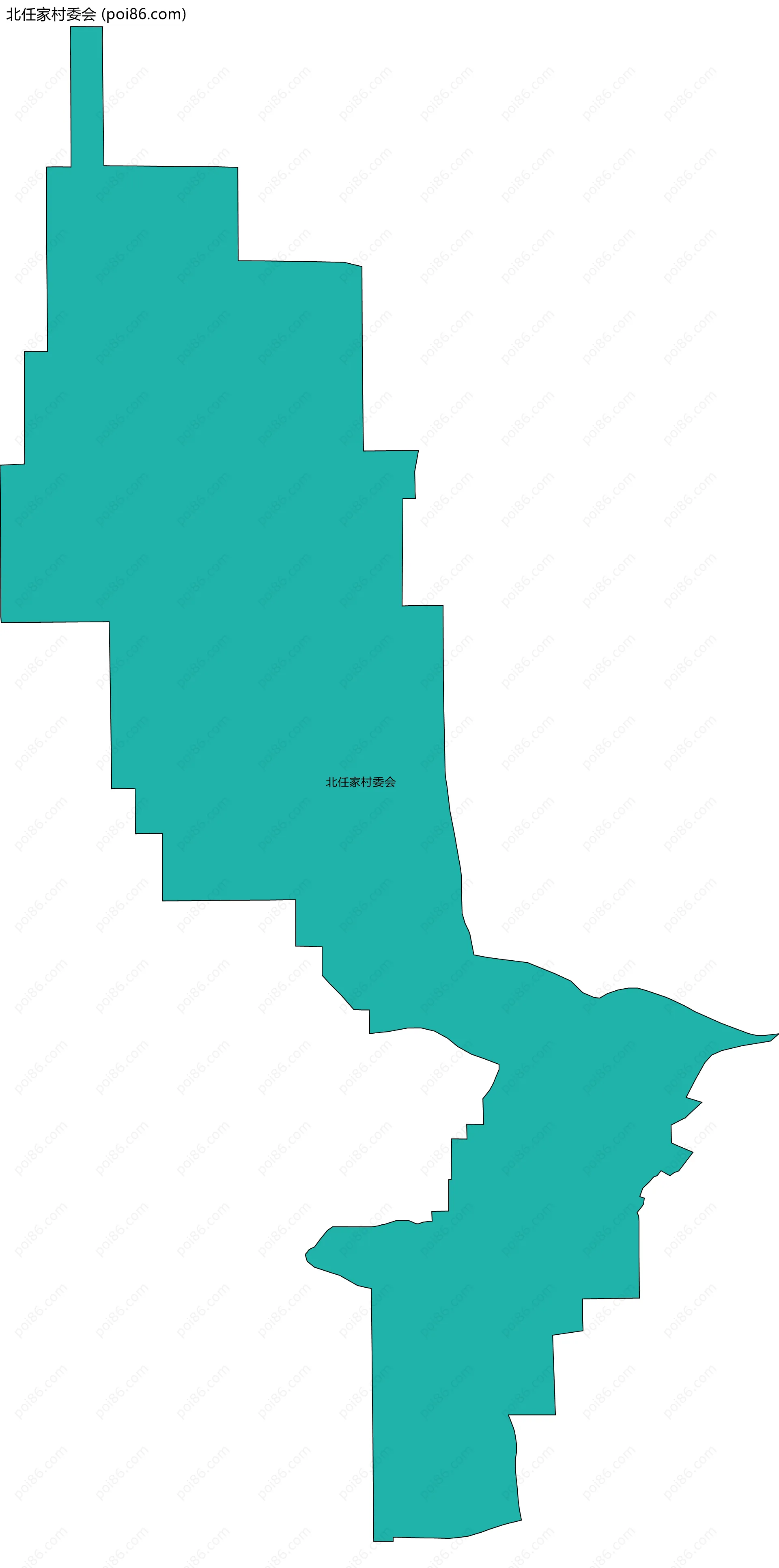 北任家村委会边界地图