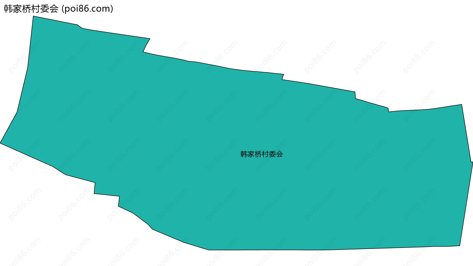 韩家桥村委会边界地图