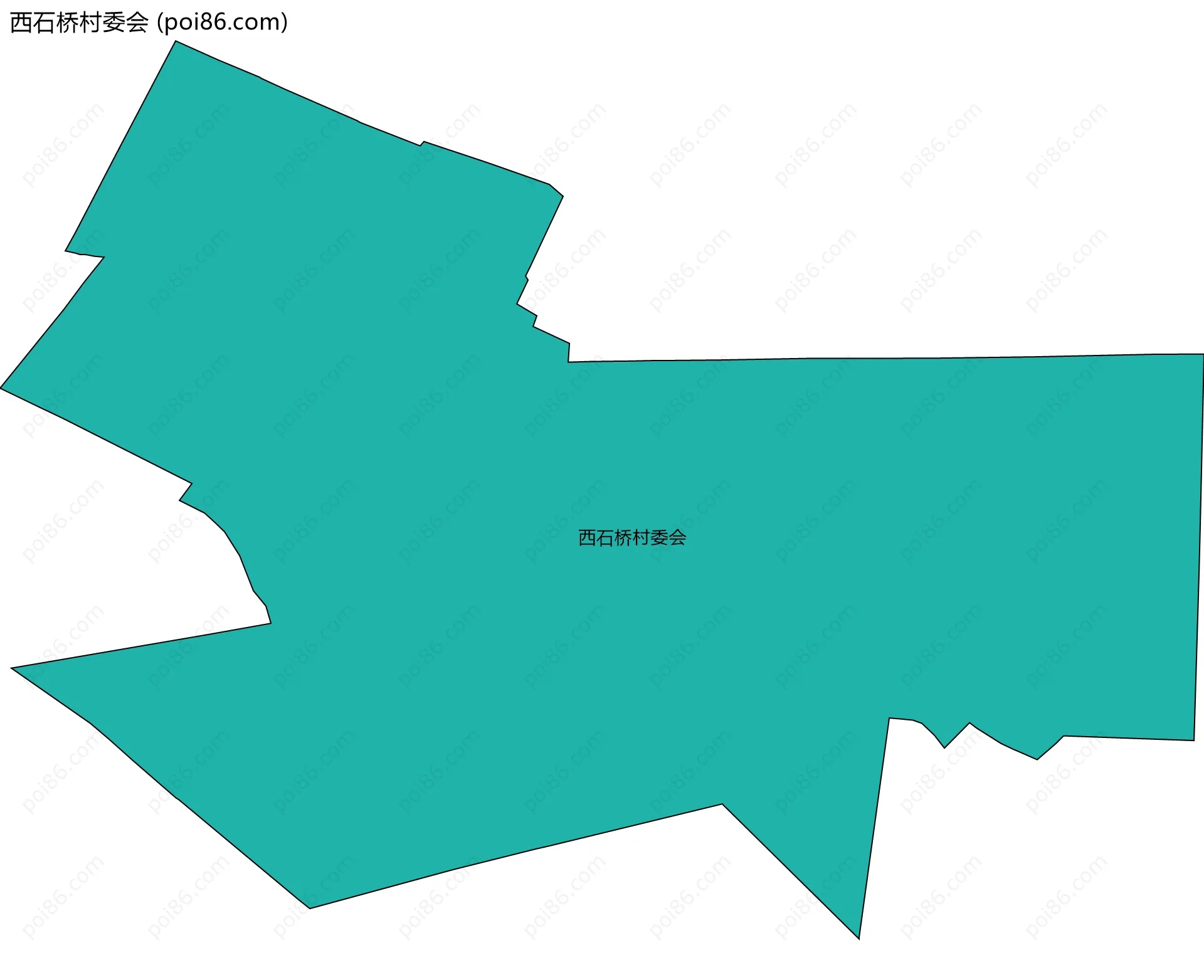 西石桥村委会边界地图