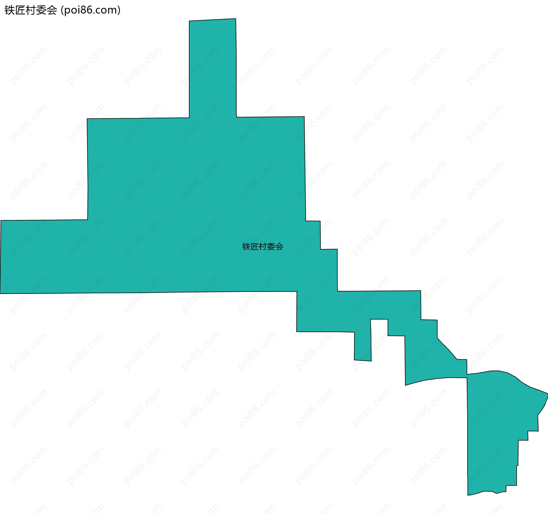 铁匠村委会边界地图