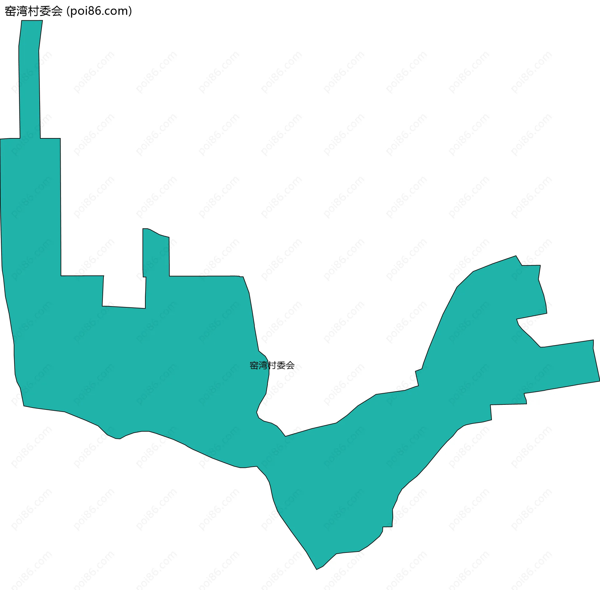 窑湾村委会边界地图