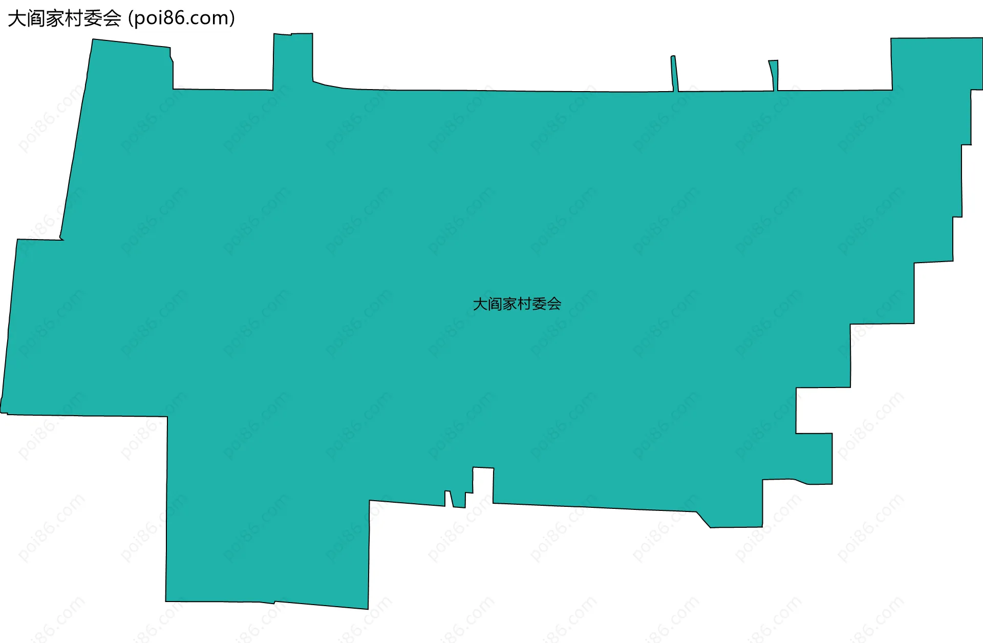 大阎家村委会边界地图