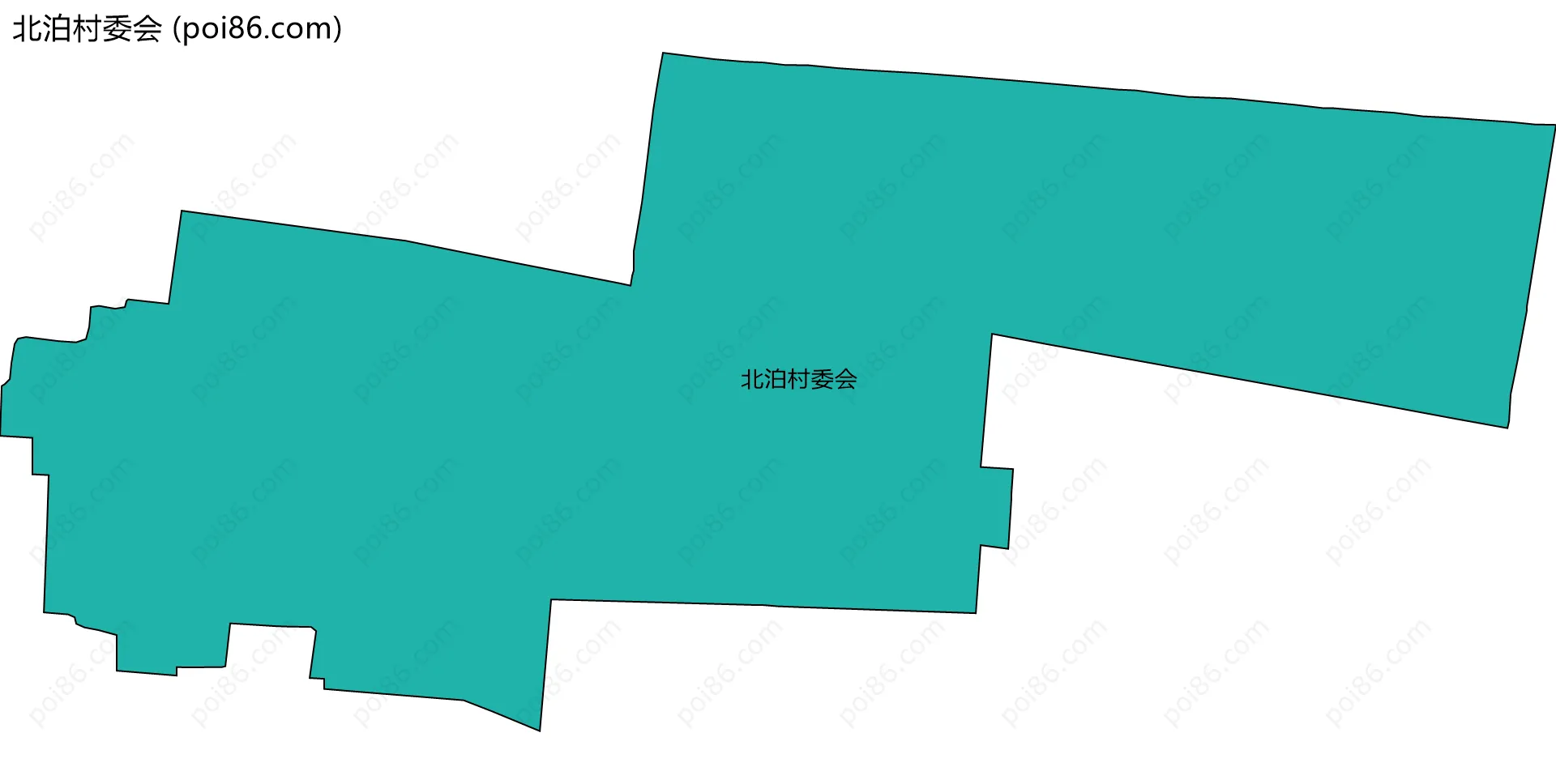 北泊村委会边界地图