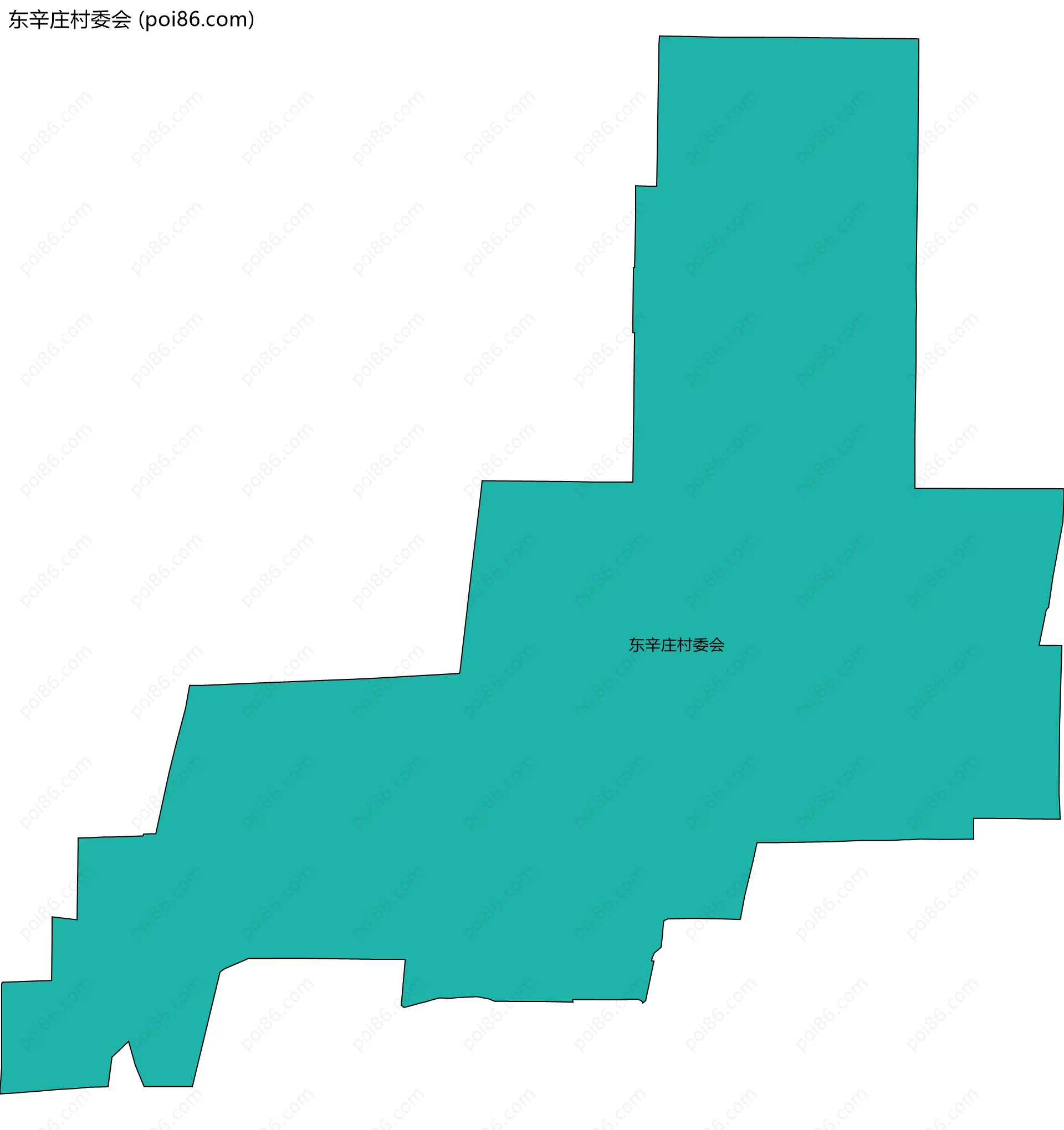 东辛庄村委会边界地图