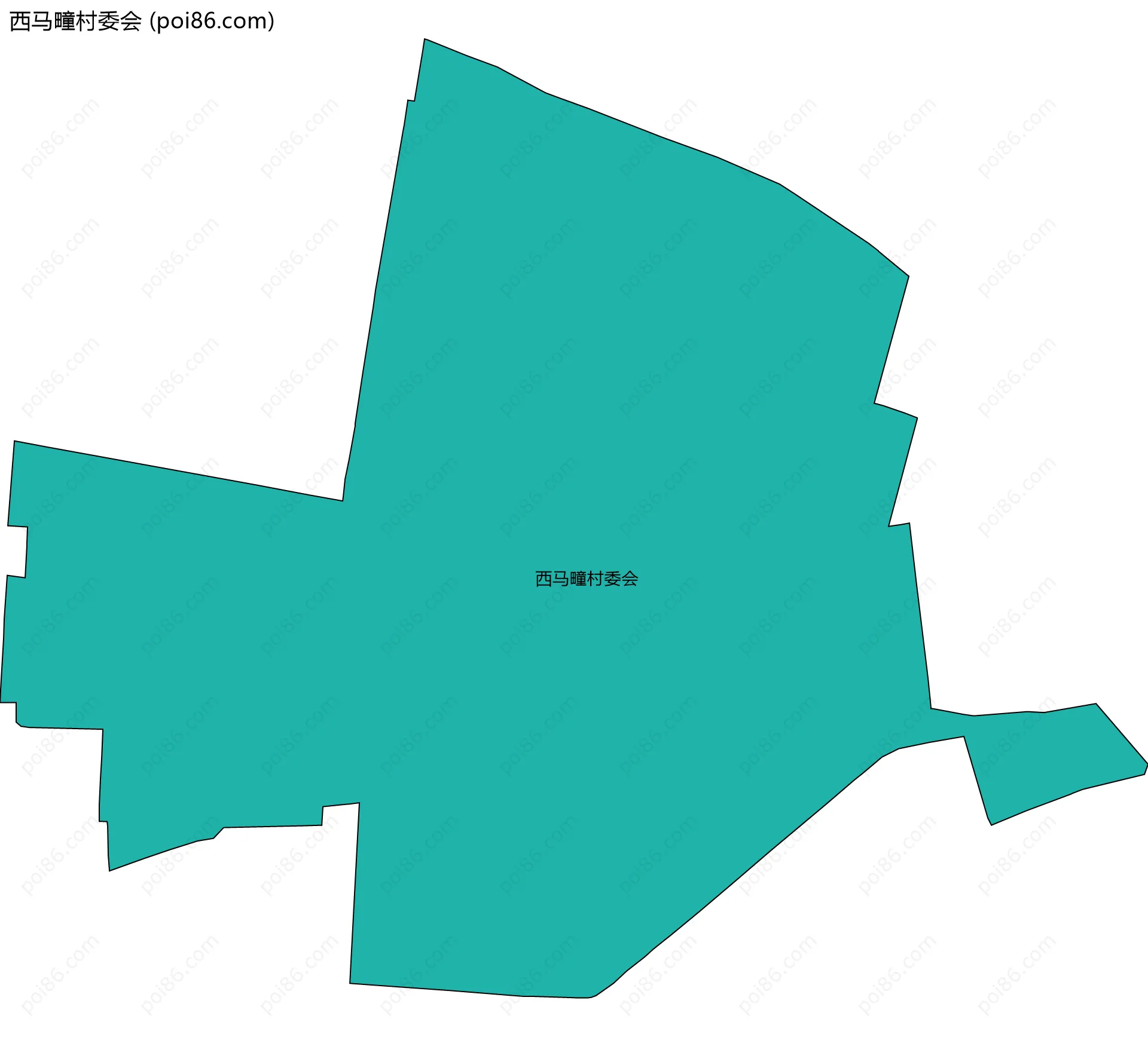西马疃村委会边界地图