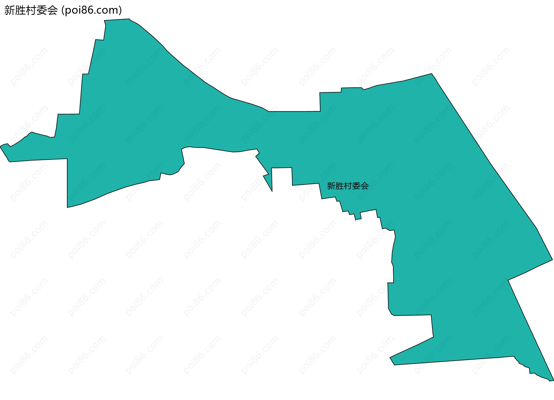 新胜村委会边界地图