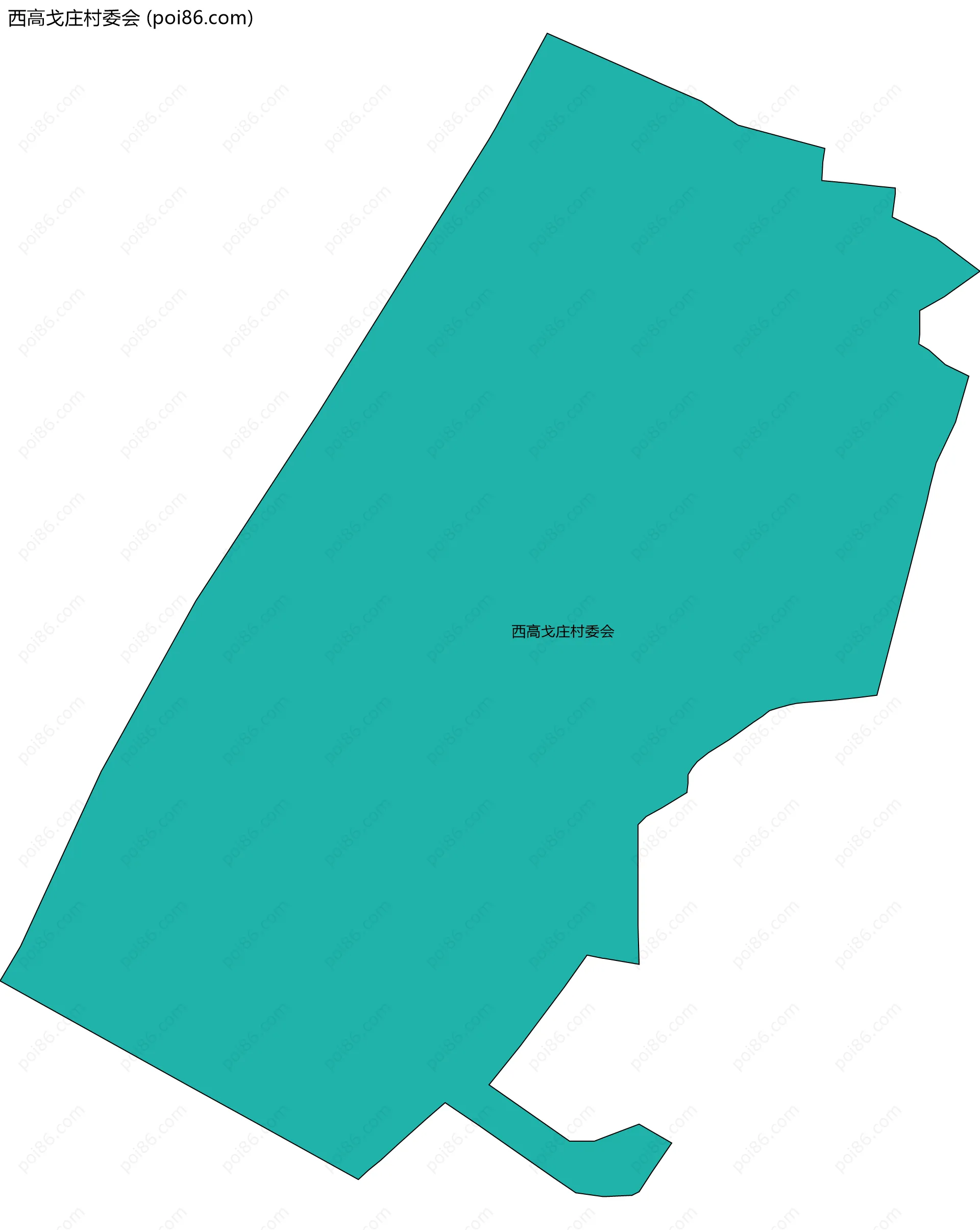 西高戈庄村委会边界地图