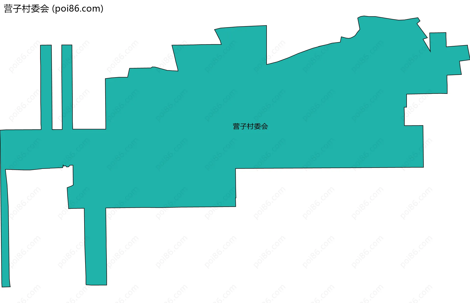 营子村委会边界地图