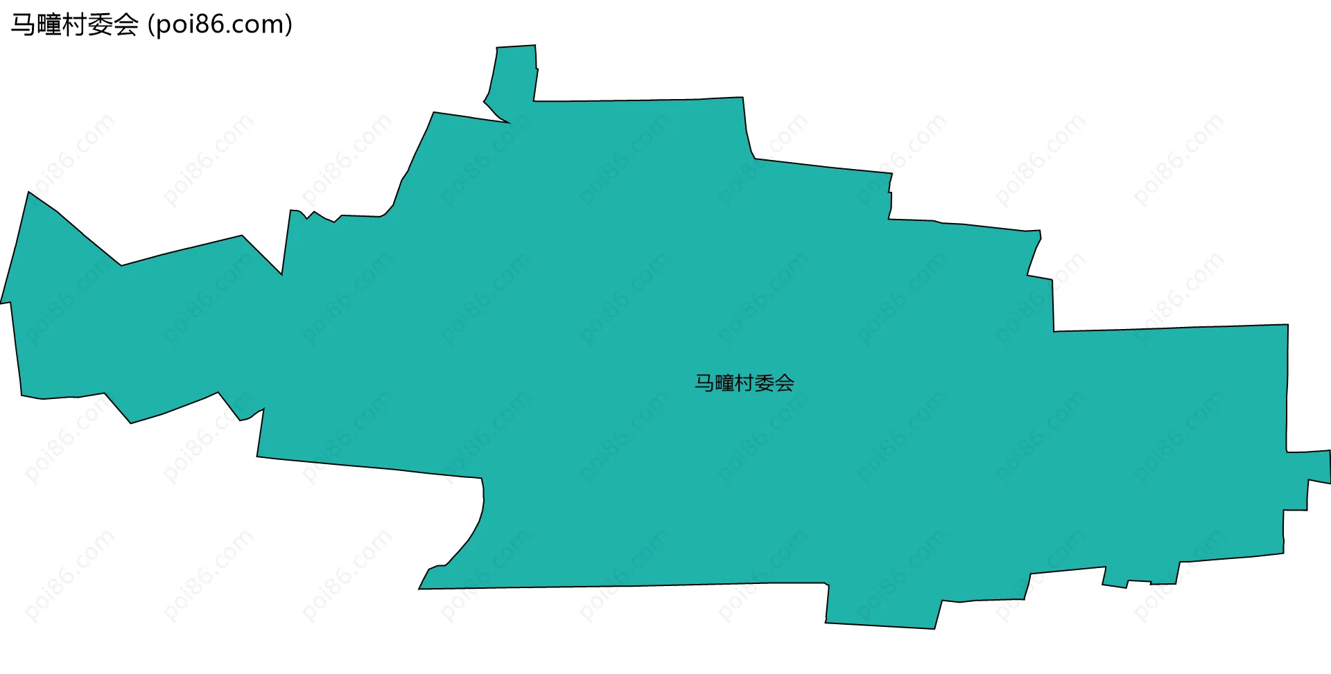马疃村委会边界地图