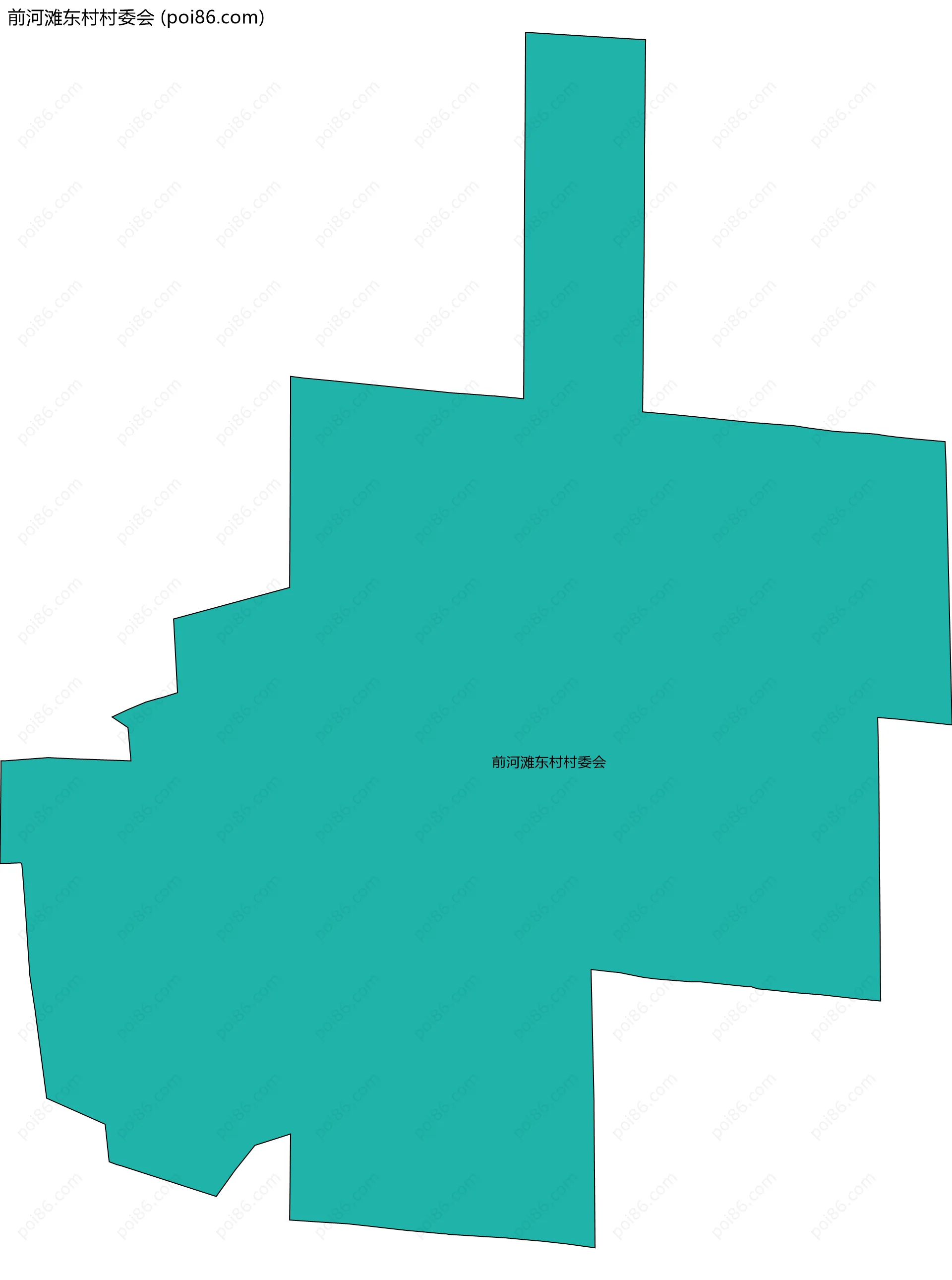 前河滩东村村委会边界地图