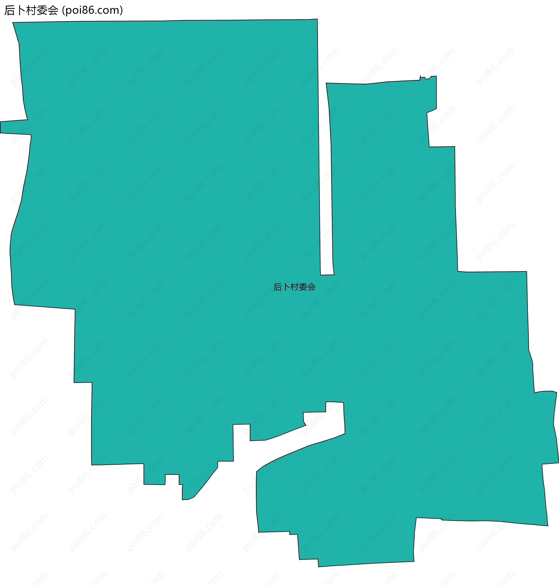 后卜村委会边界地图