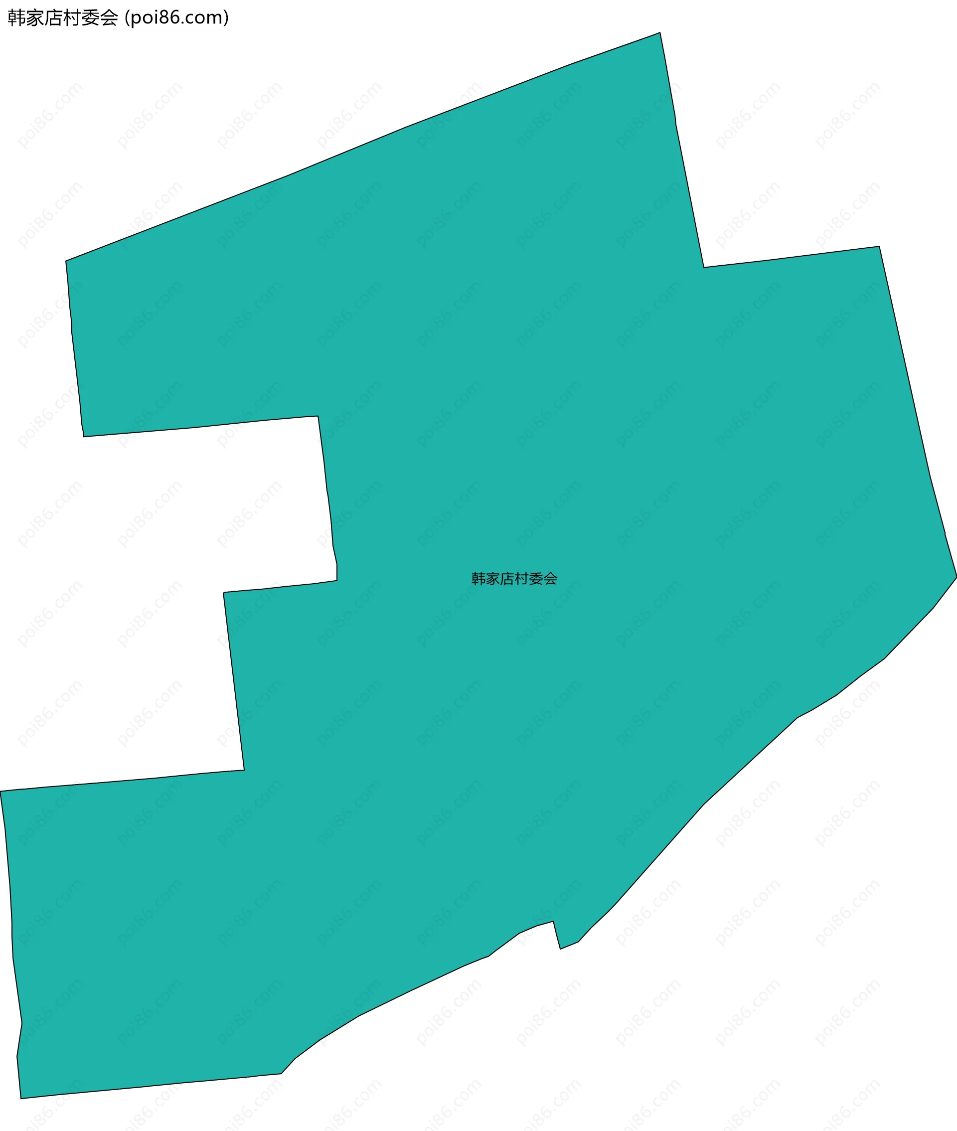 韩家店村委会边界地图