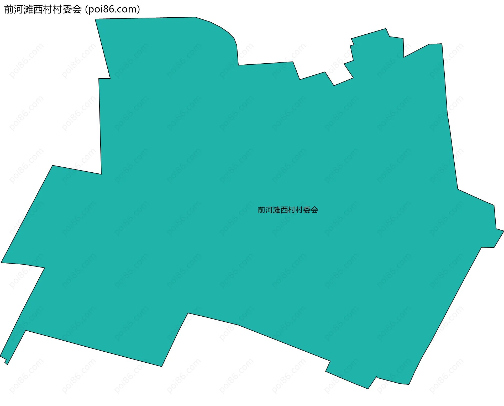 前河滩西村村委会边界地图