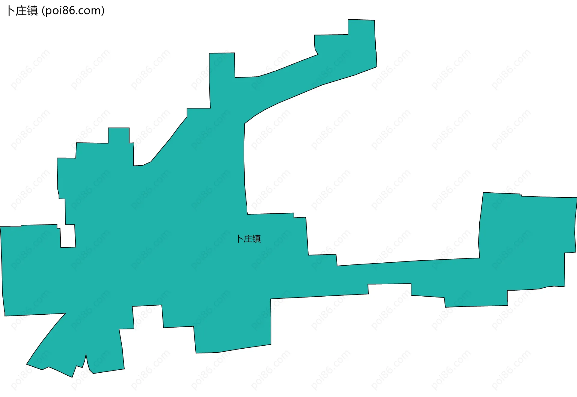 卜庄镇边界地图