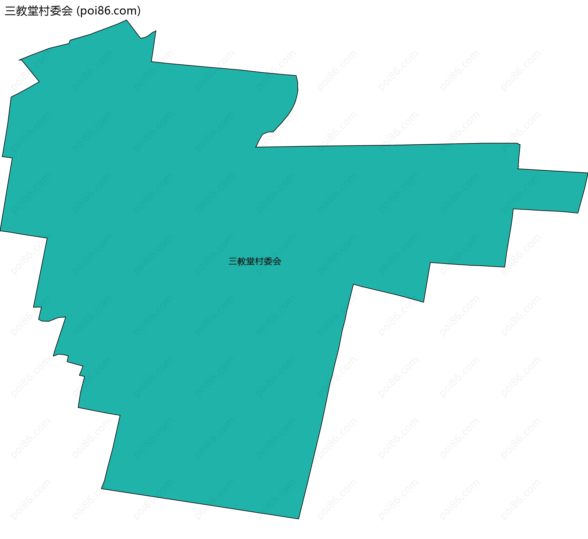 三教堂村委会边界地图