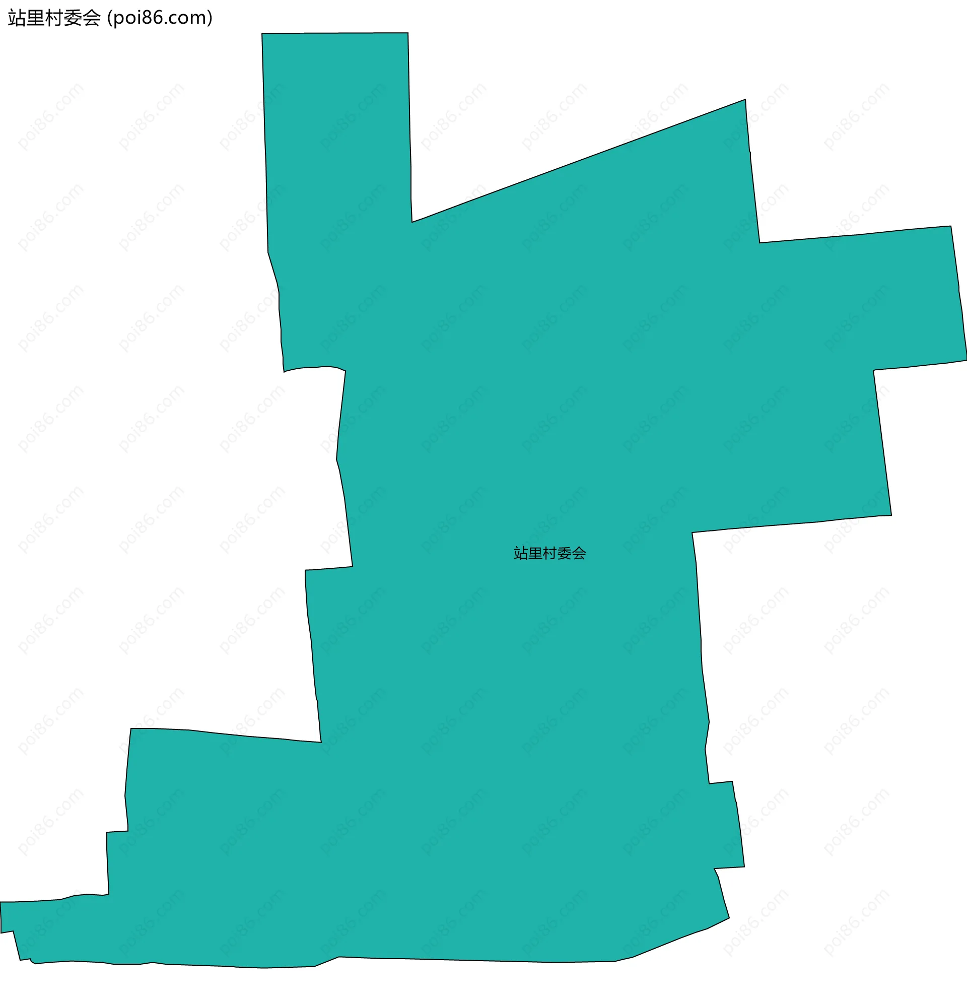 站里村委会边界地图