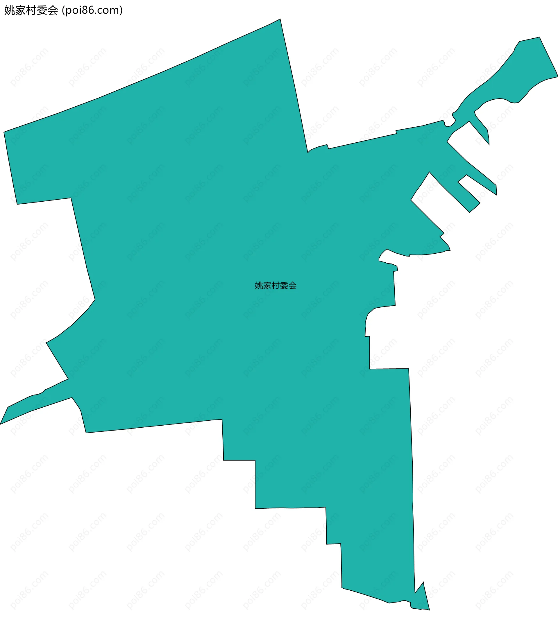 姚家村委会边界地图