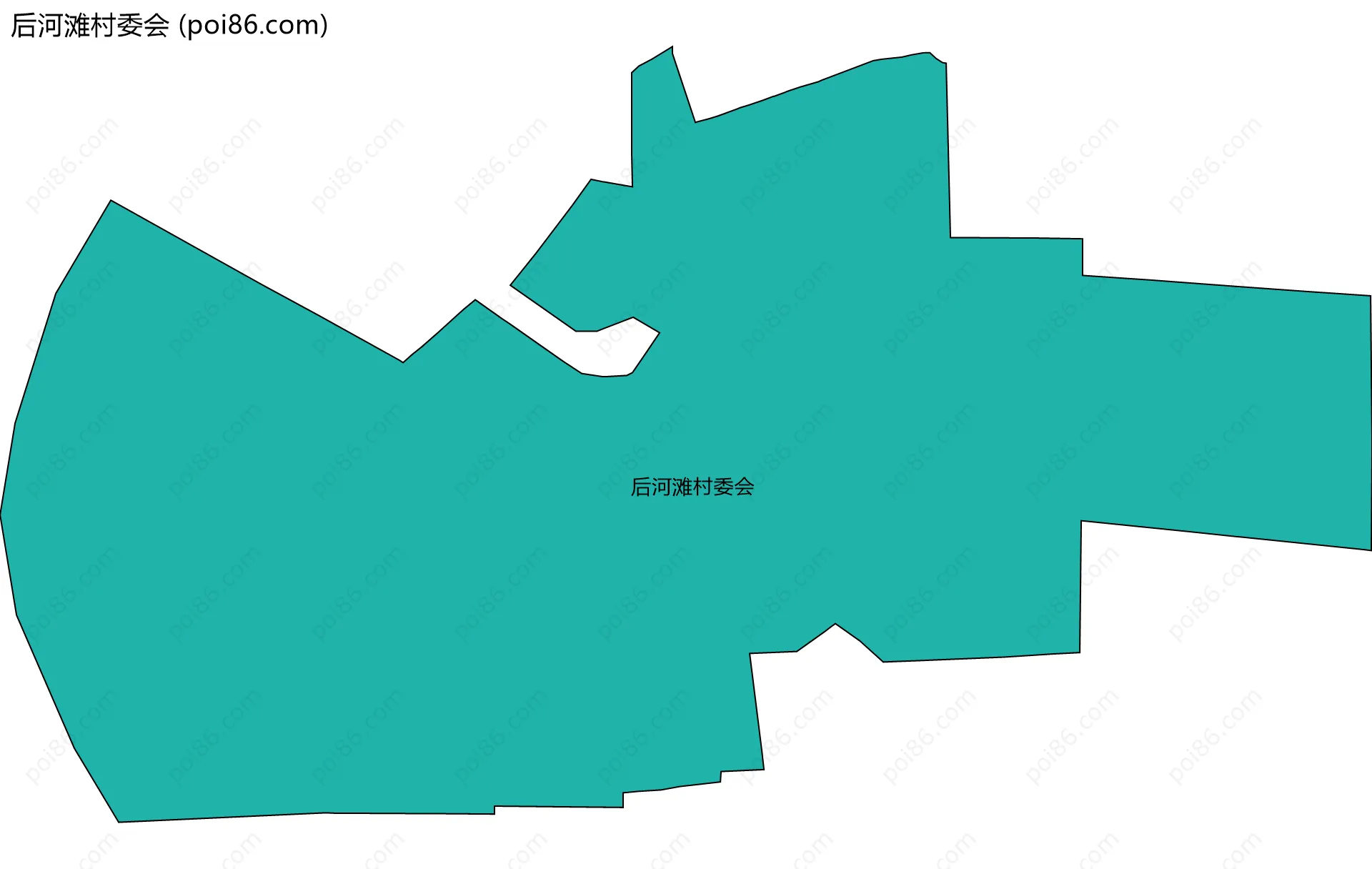 后河滩村委会边界地图