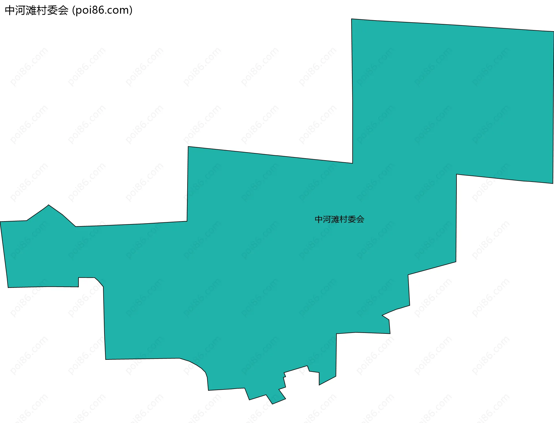 中河滩村委会边界地图