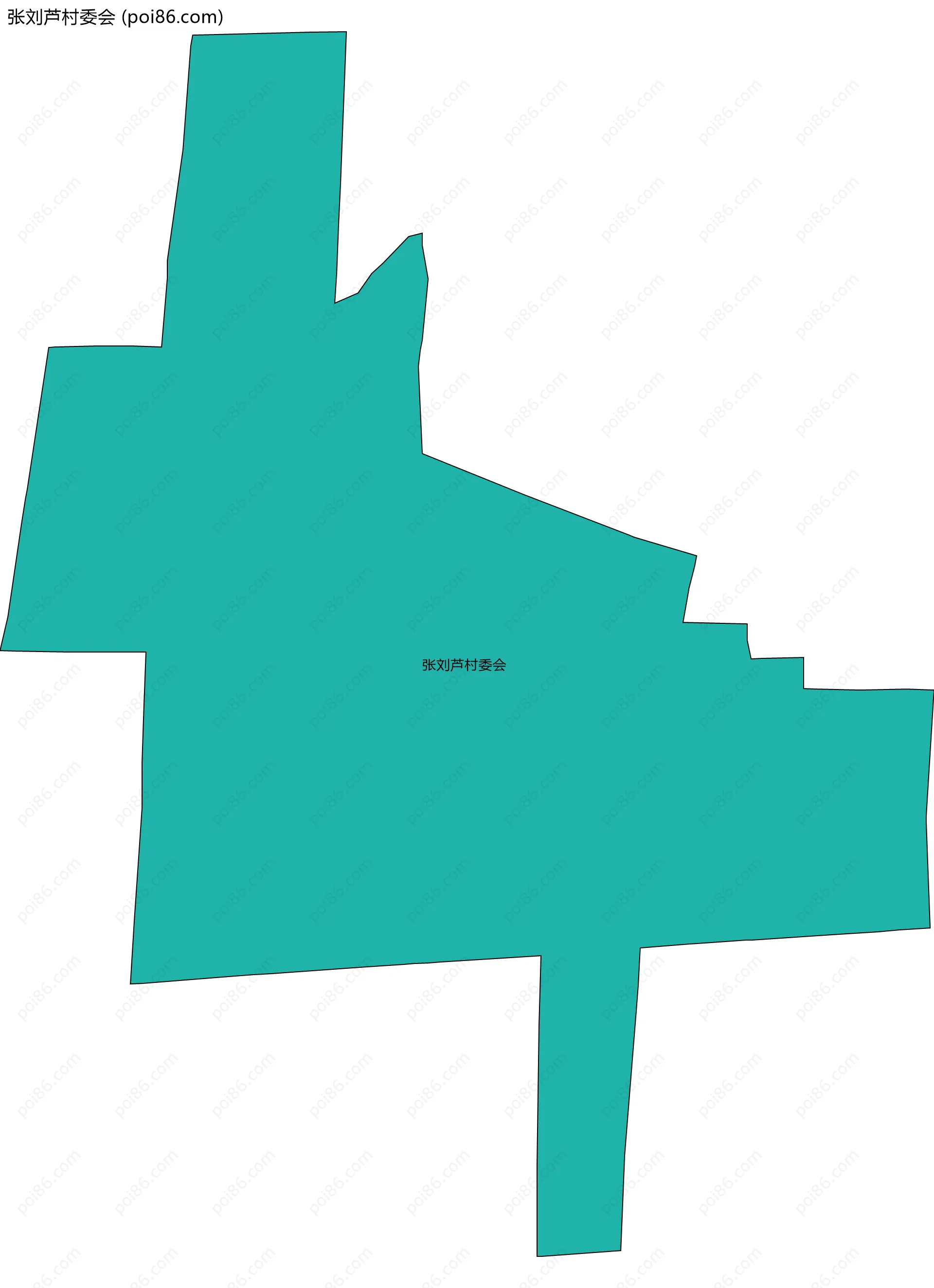 张刘芦村委会边界地图