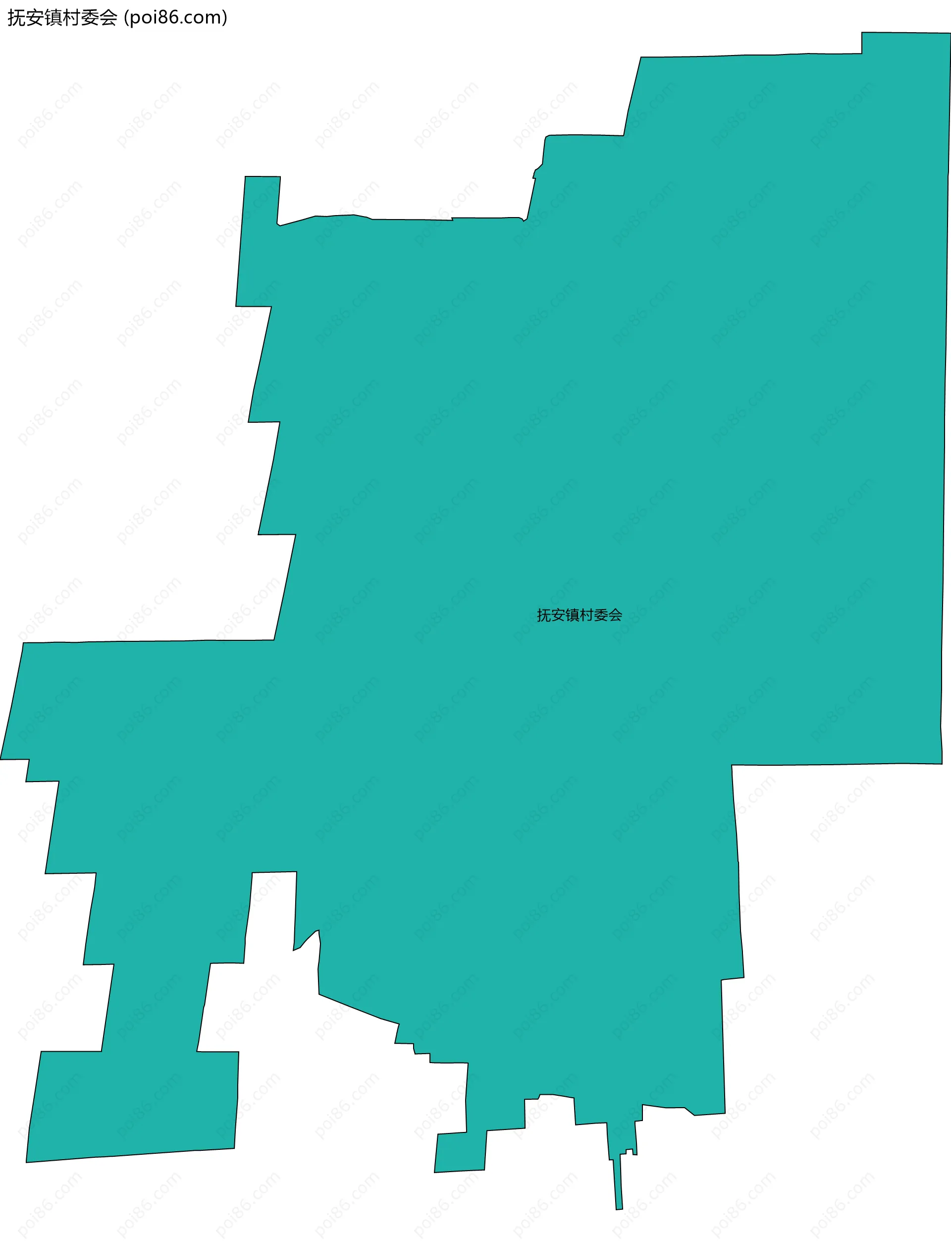 抚安镇村委会边界地图