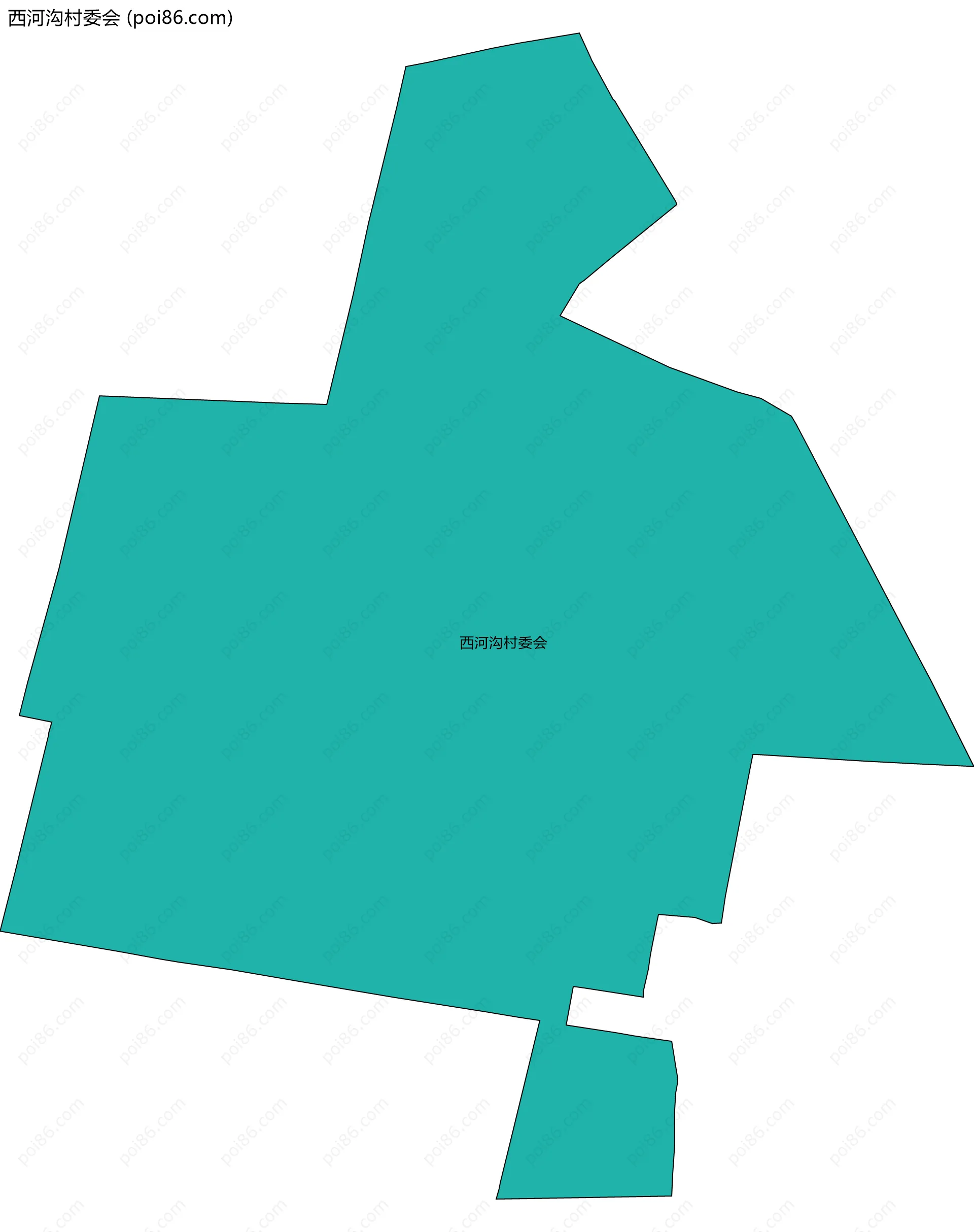 西河沟村委会边界地图