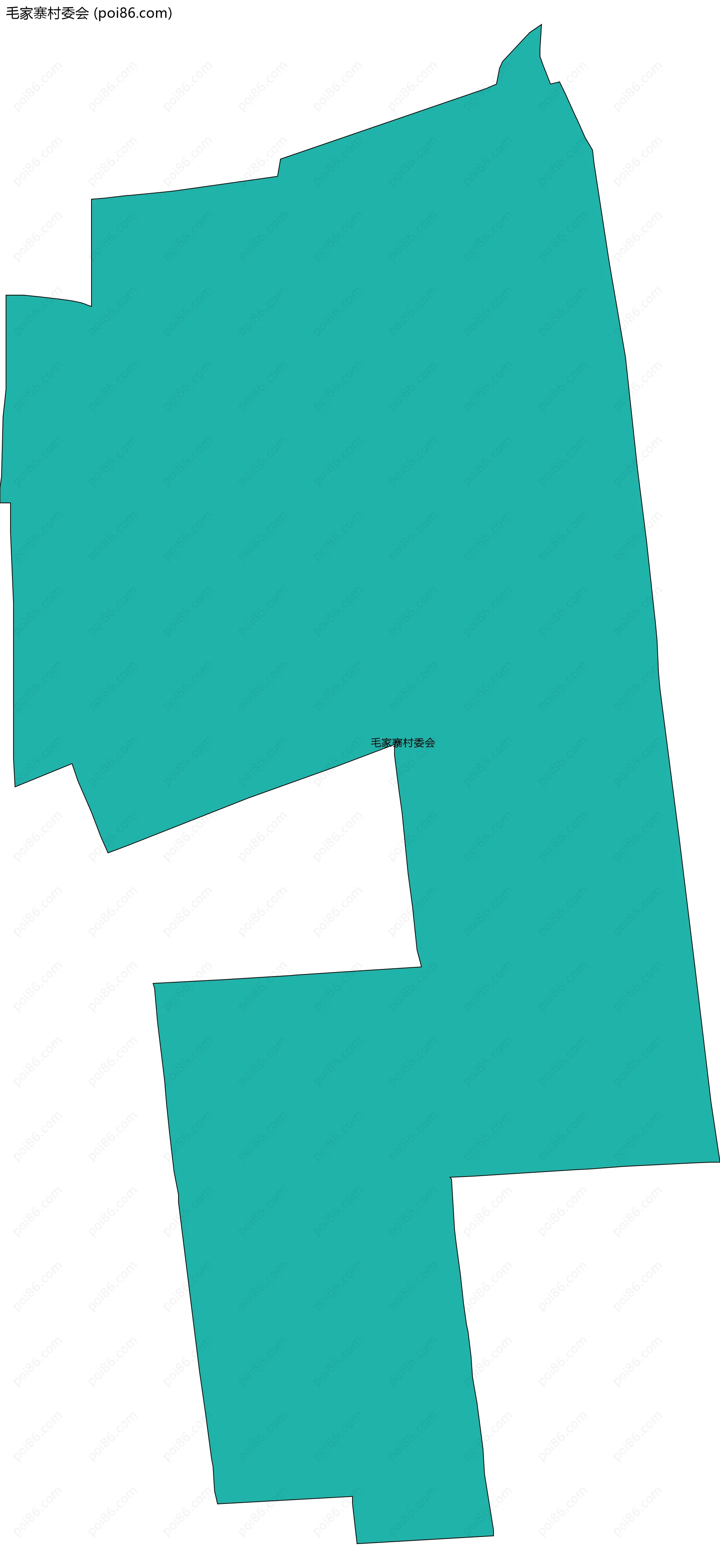 毛家寨村委会边界地图