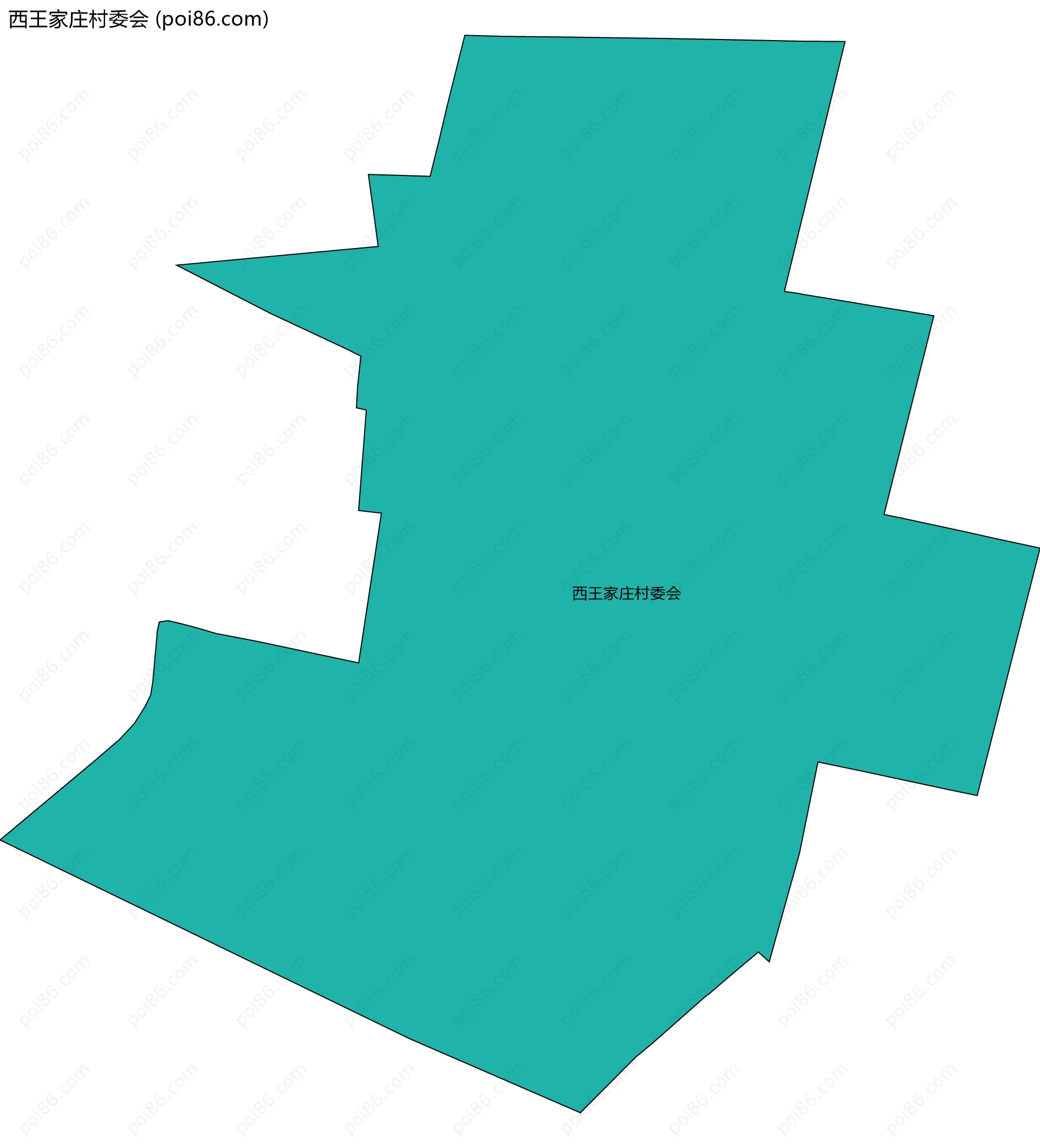 西王家庄村委会边界地图