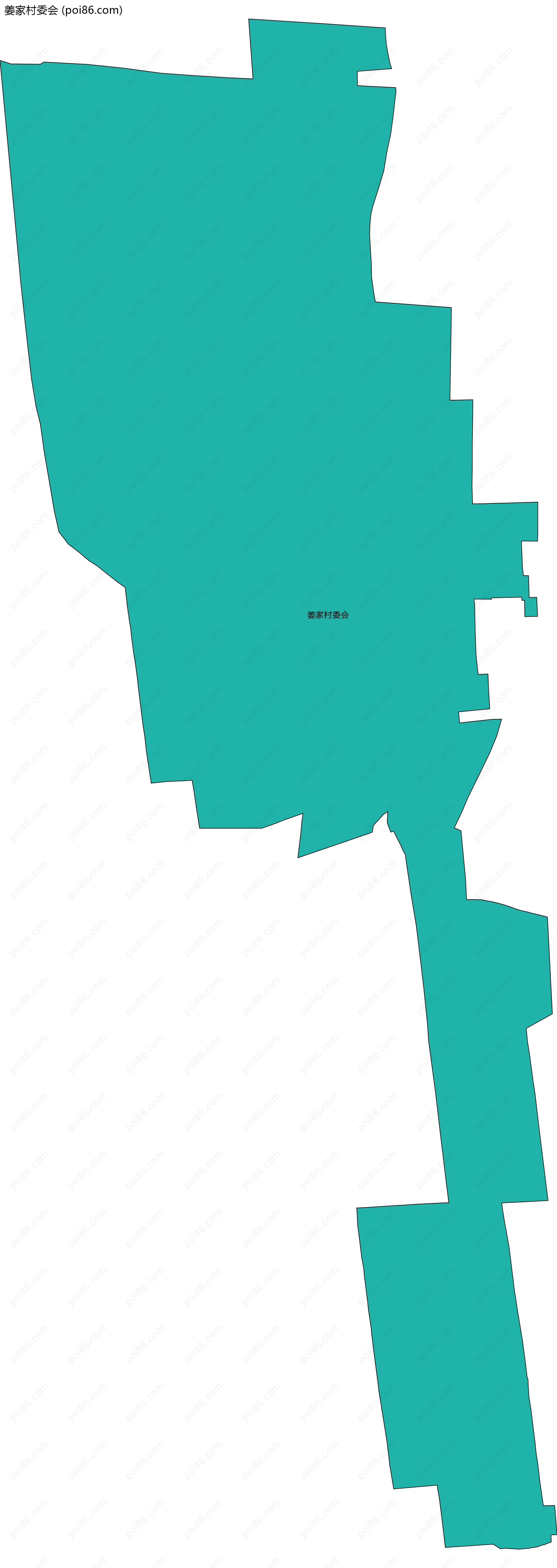 姜家村委会边界地图