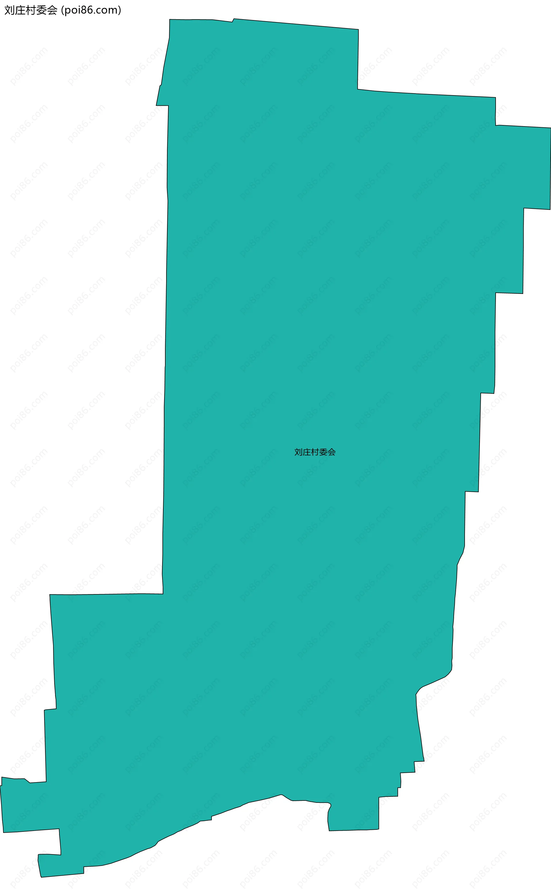 刘庄村委会边界地图