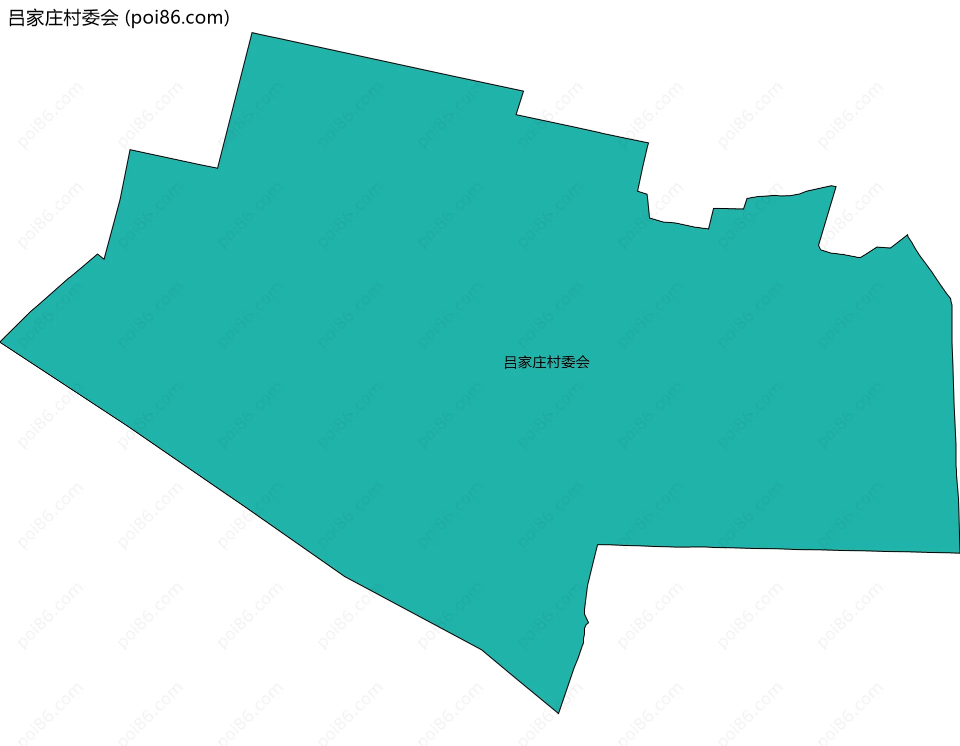 吕家庄村委会边界地图