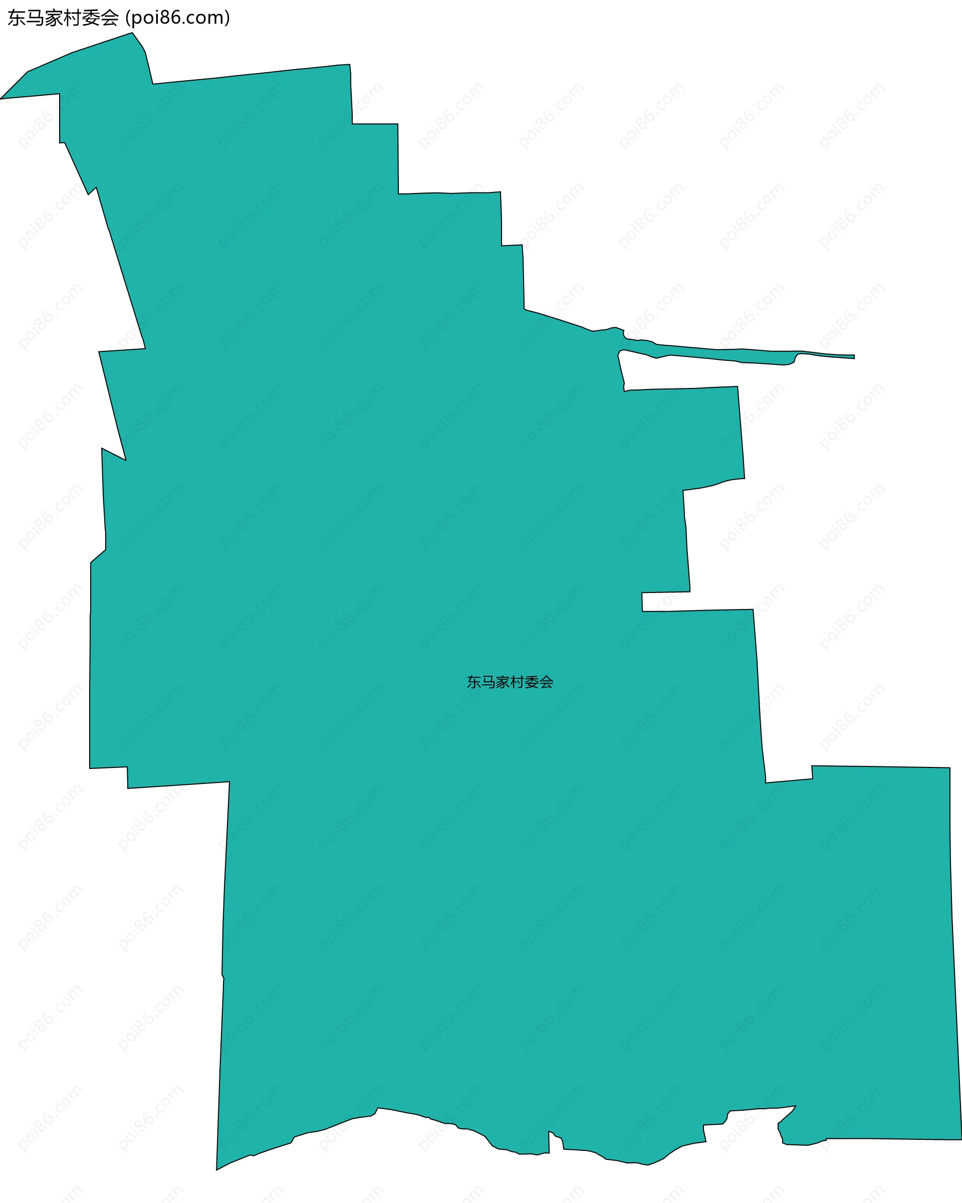 东马家村委会边界地图