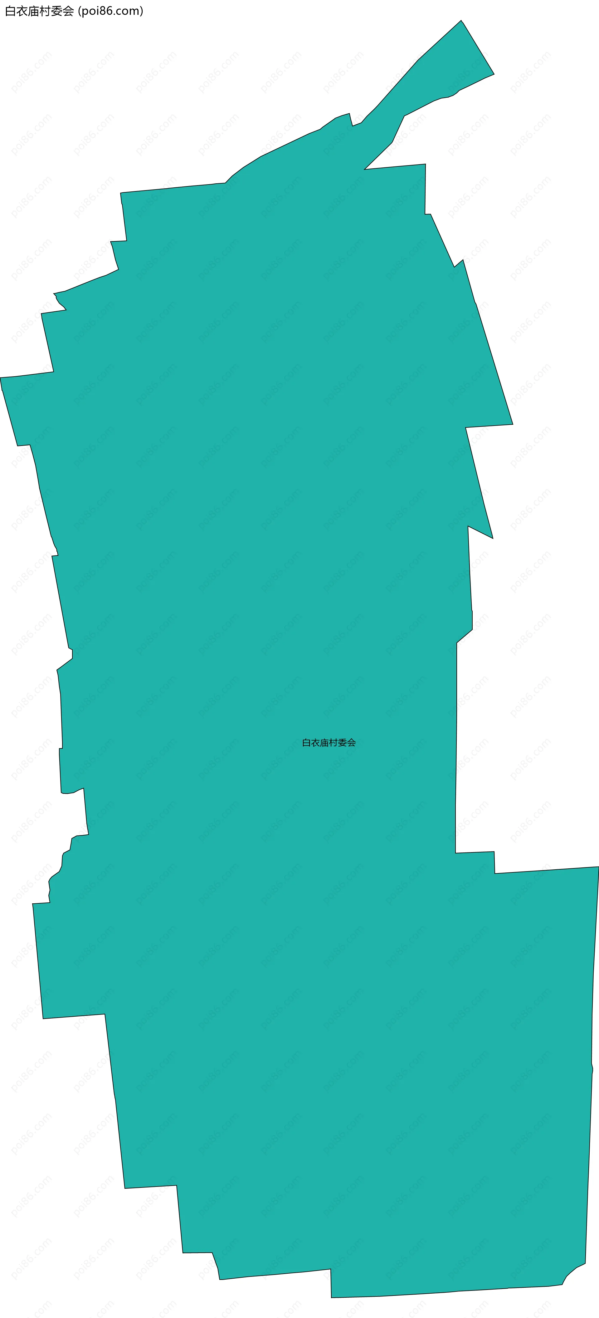 白衣庙村委会边界地图
