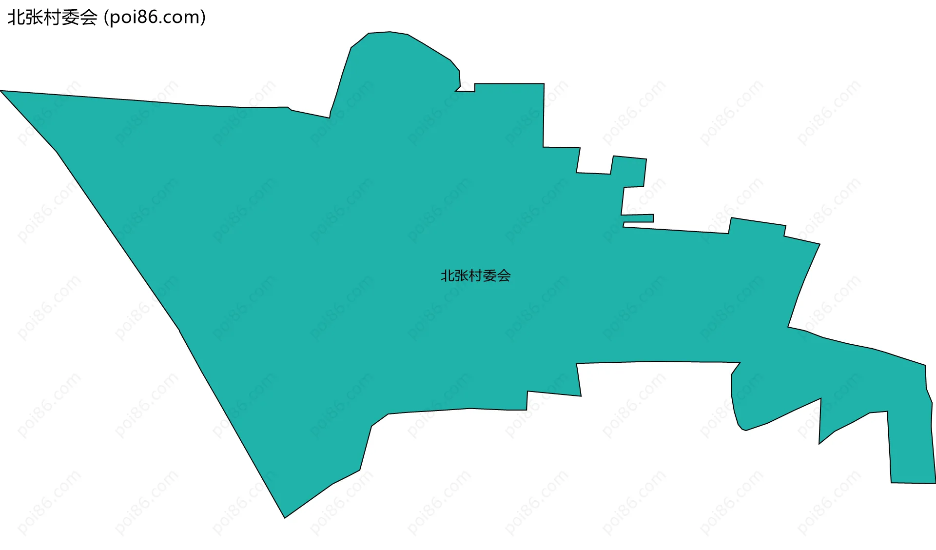 北张村委会边界地图
