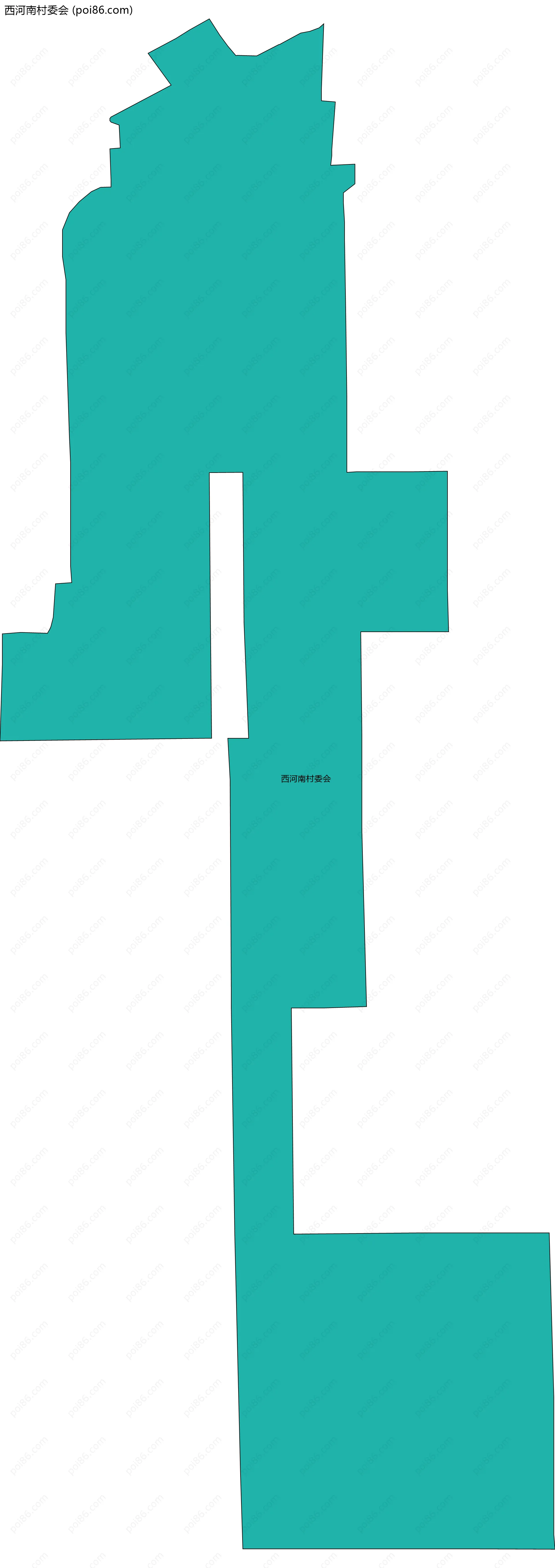 西河南村委会边界地图