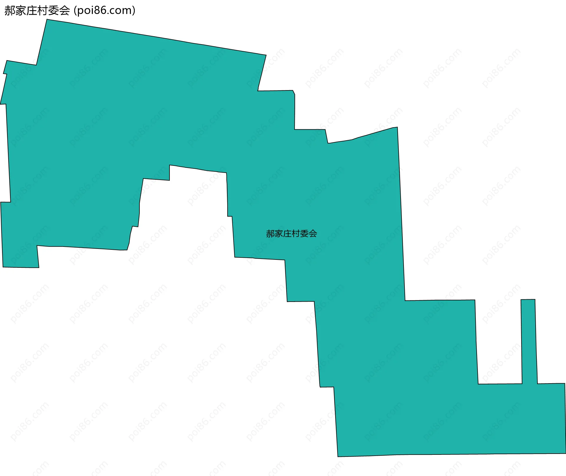 郝家庄村委会边界地图