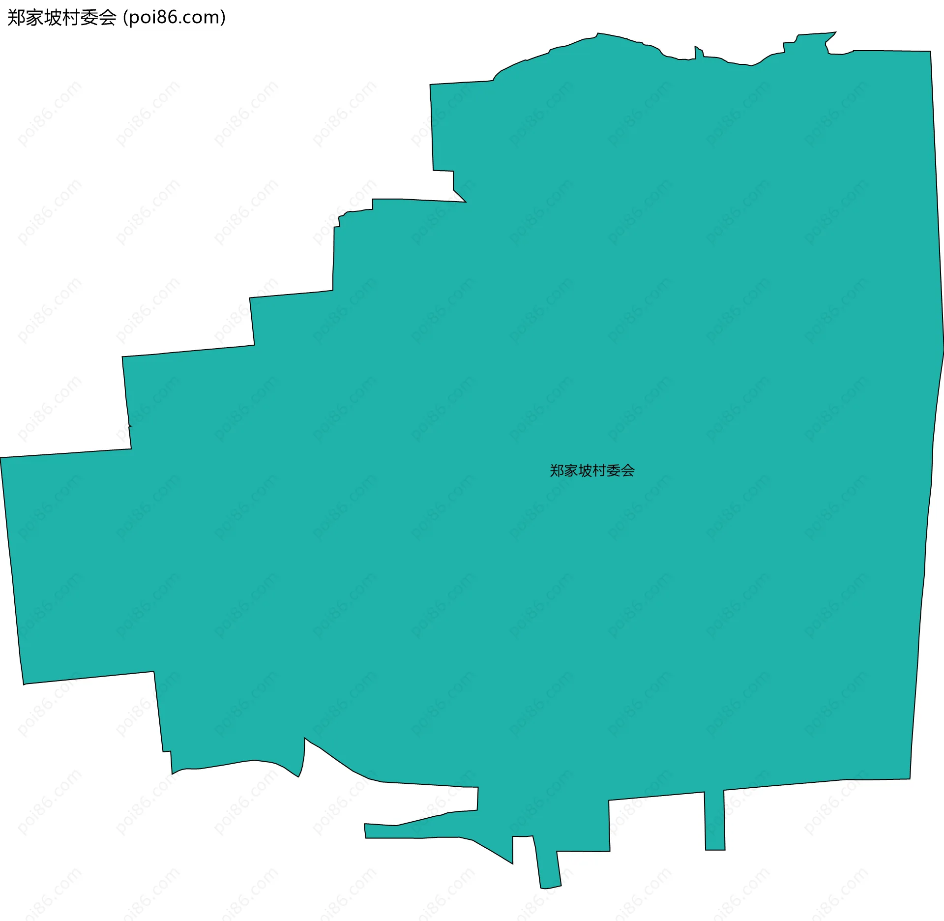 郑家坡村委会边界地图
