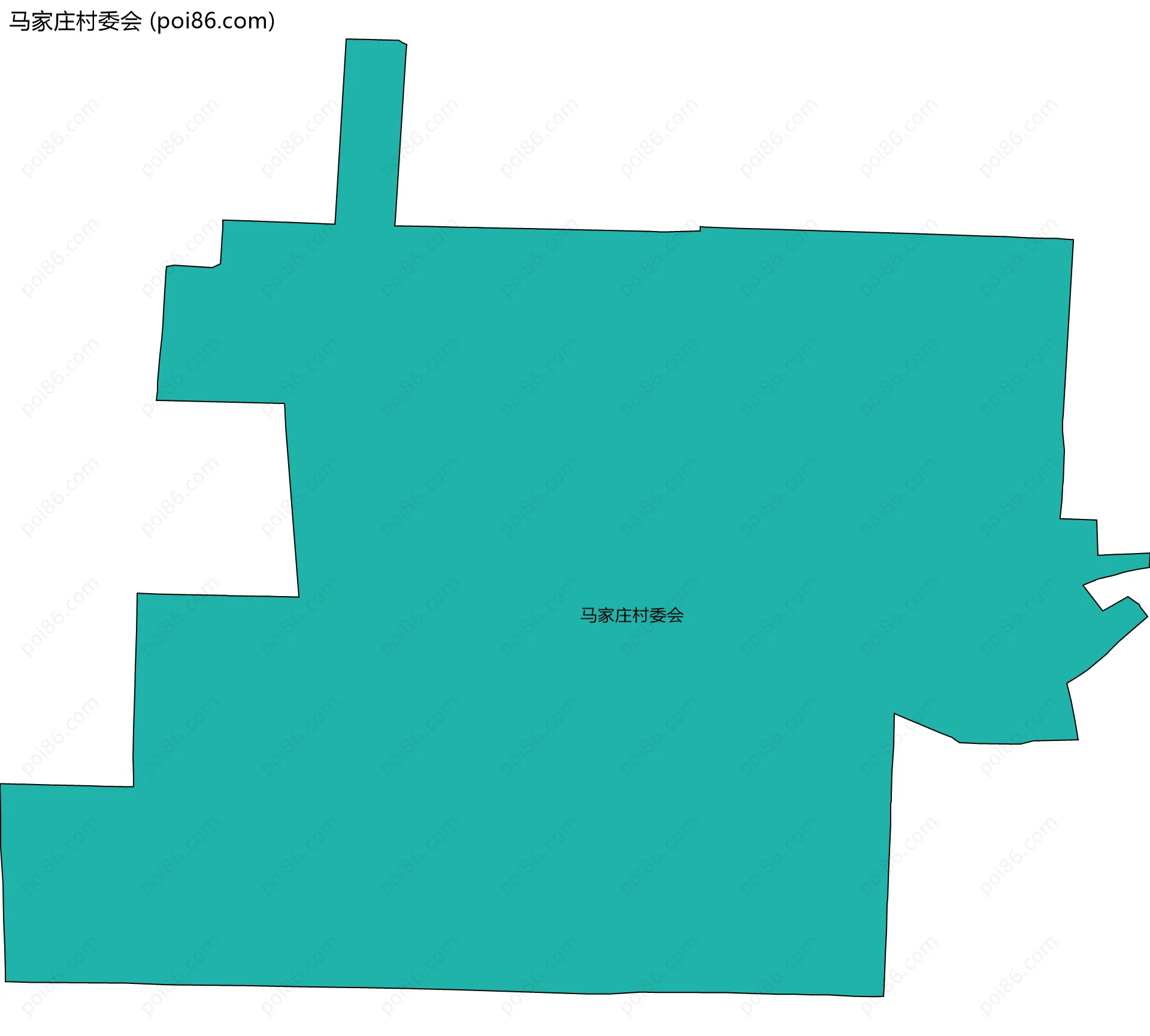 马家庄村委会边界地图